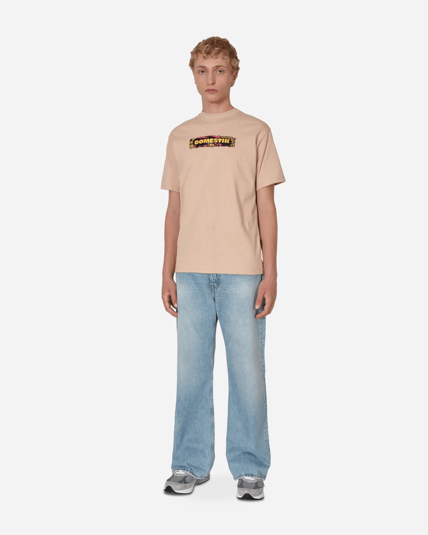 Domestik Into Other World T-Shirt Beige T-Shirts Shortsleeve D01250093 1