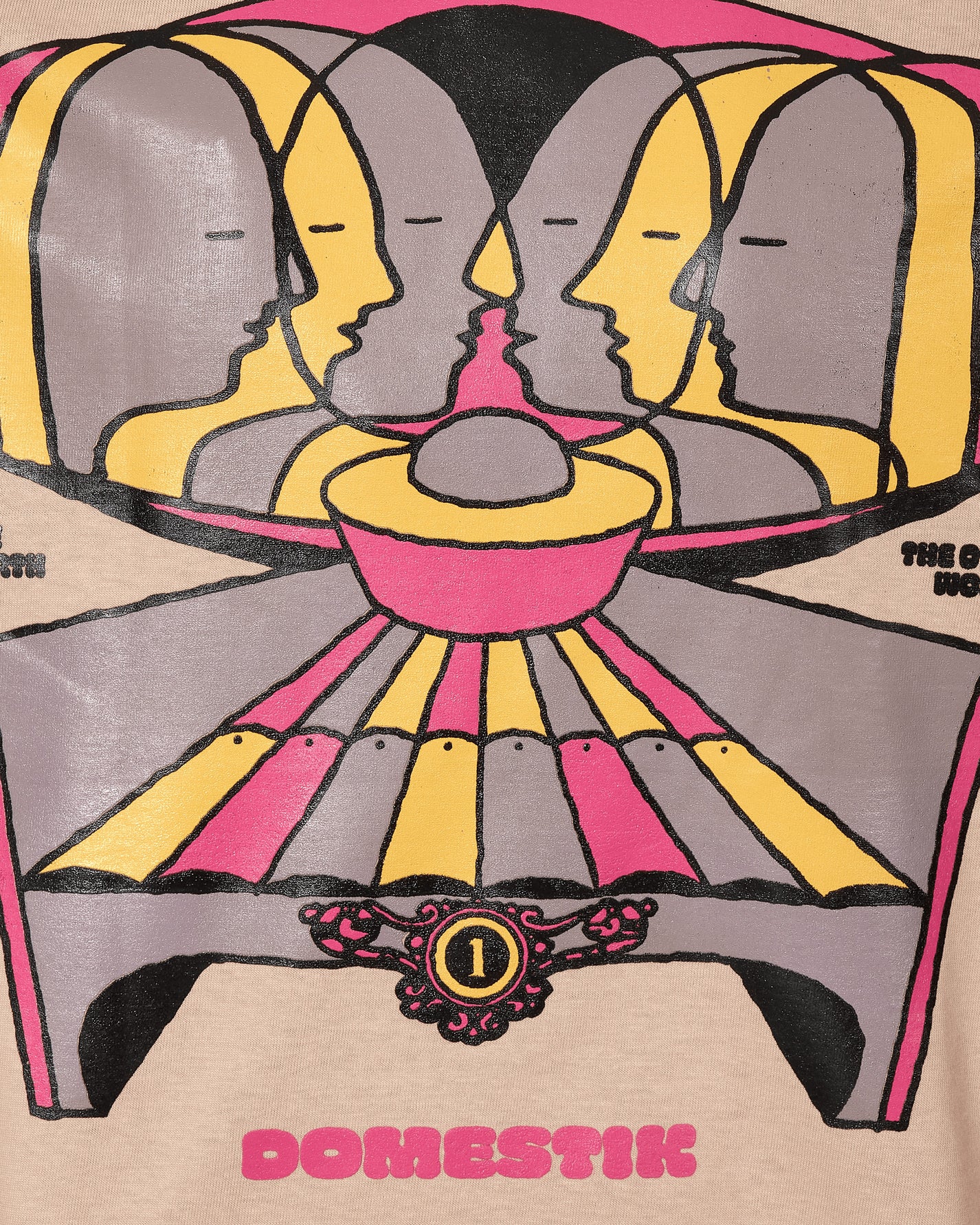 Domestik Into Other World T-Shirt Beige T-Shirts Shortsleeve D01250093 1