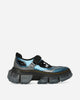 Dr. Martens Wmns Mary Jane Lattice Blue Shimmer/Gunmetal Satin  Classic Shoes Flat Shoes 41630400