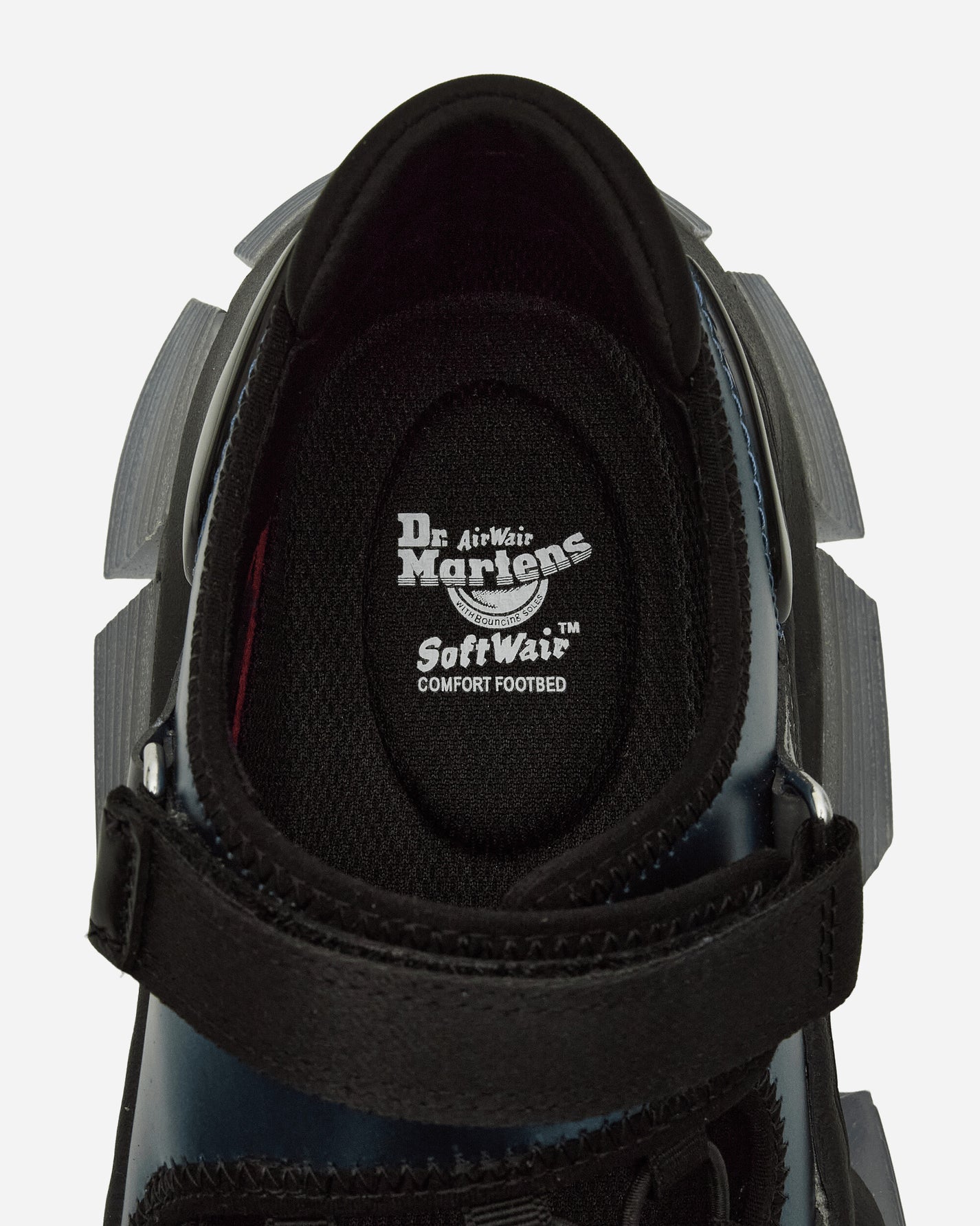 Dr. Martens Wmns Mary Jane Lattice Blue Shimmer/Gunmetal Satin  Classic Shoes Flat Shoes 41630400