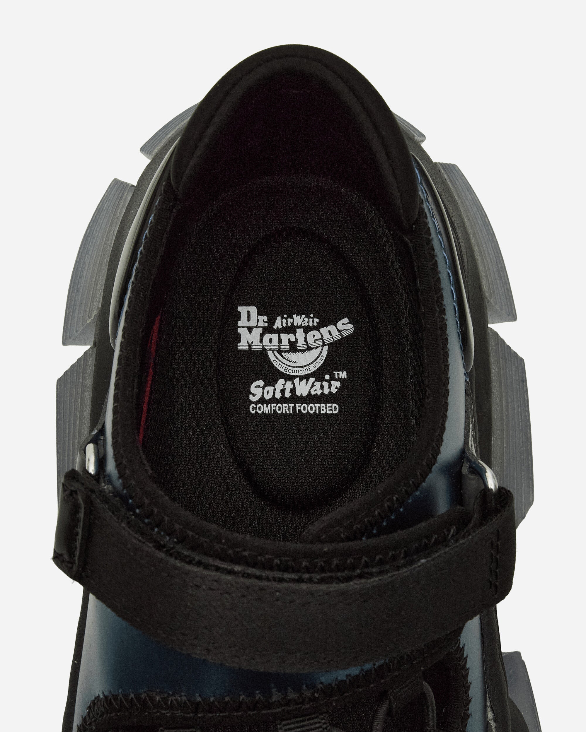 Dr. Martens Wmns Mary Jane Lattice Blue Shimmer/Gunmetal Satin  Classic Shoes Flat Shoes 41630400