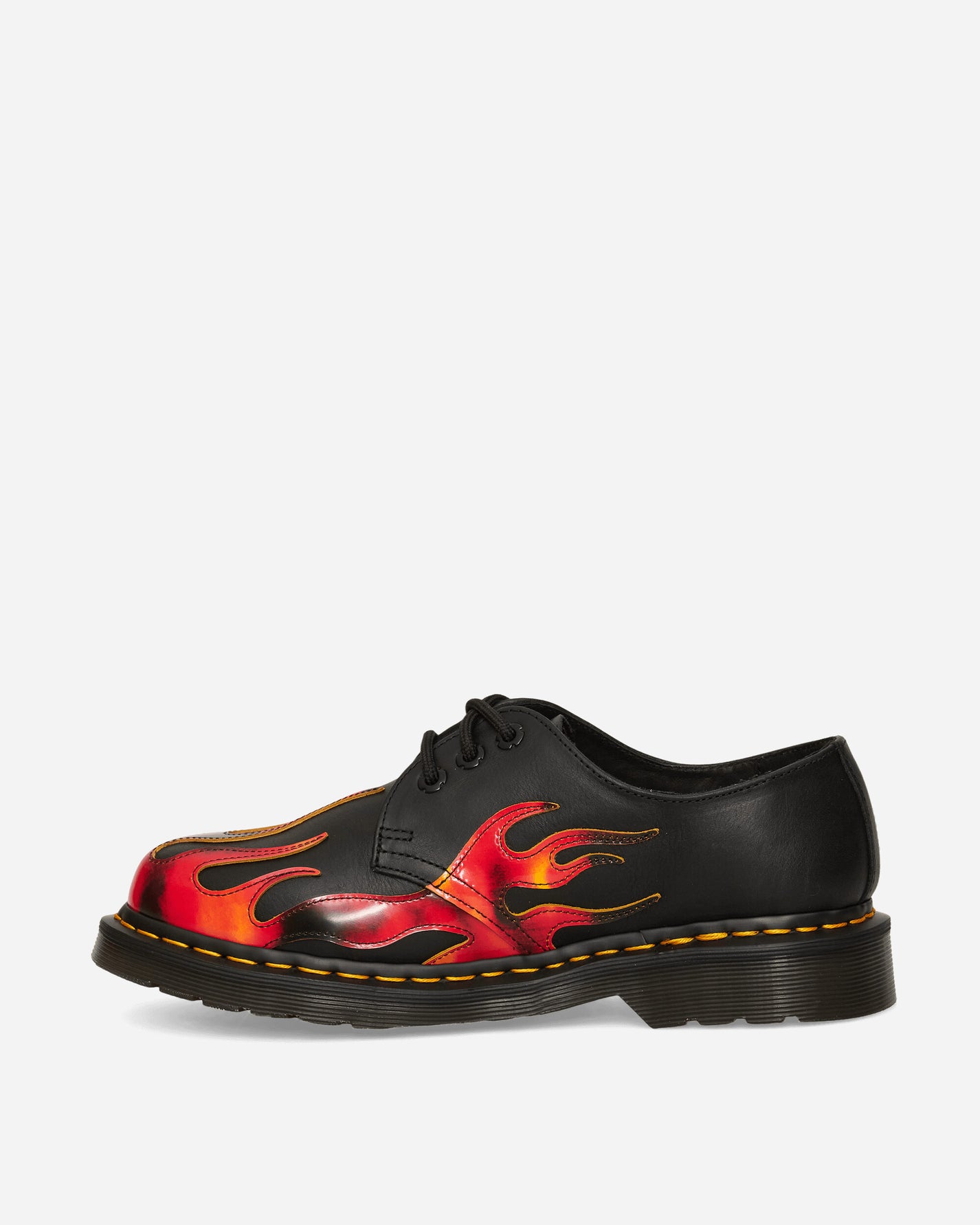 Dr. Martens 1461 Flame Black/Vibrant Red Classic Shoes Laced Up 41604001