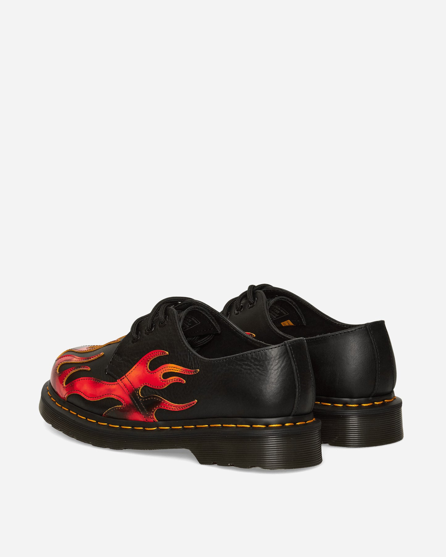 Dr. Martens 1461 Flame Black/Vibrant Red Classic Shoes Laced Up 41604001