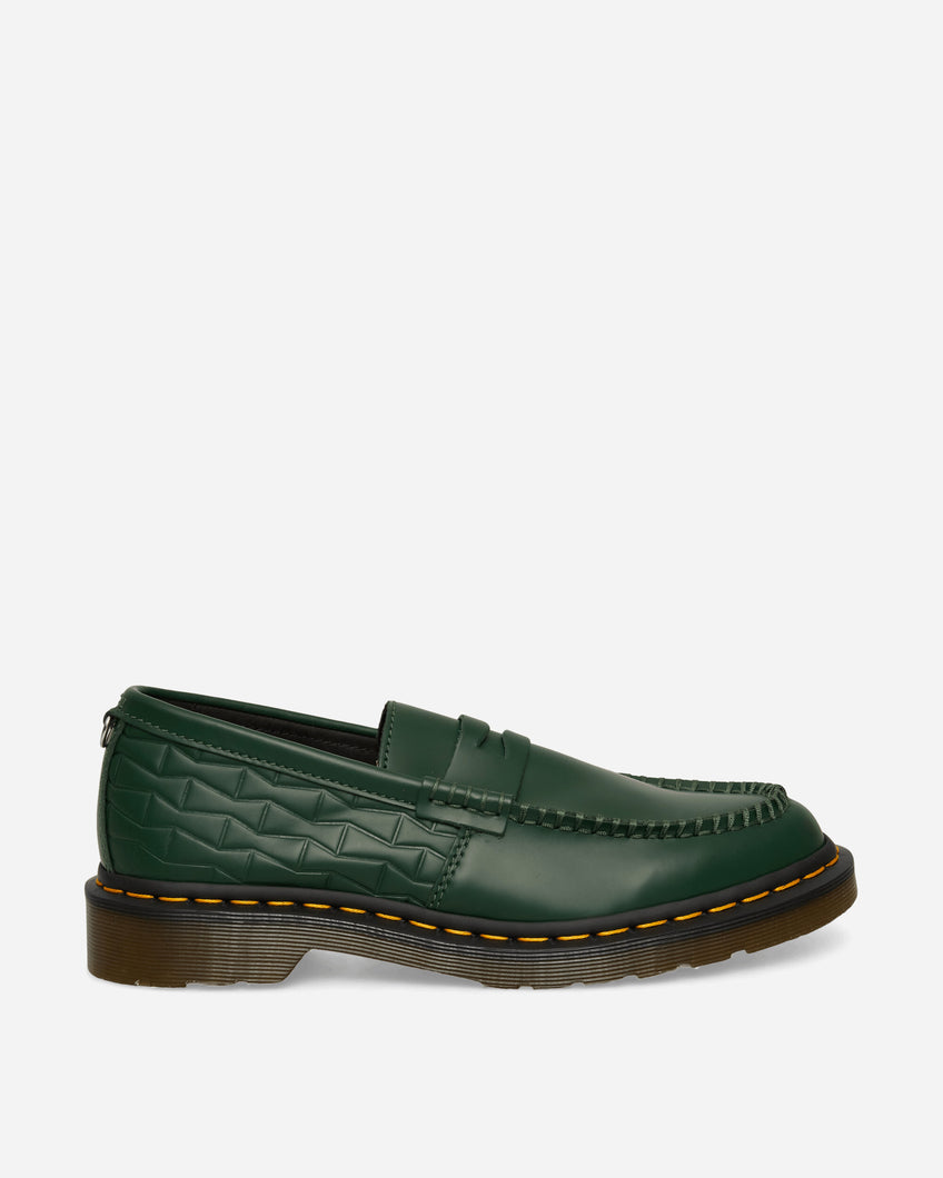 Dr. Martens Wasted Youth Penton Loafer DMs Green Smooth Leather Classic Shoes Loafers 44034300