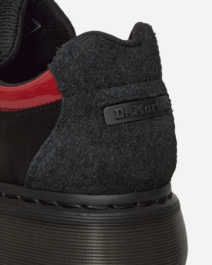 Dr. Martens Buzz Strap Satin Lux High Gloss Patent Black/Scarlet Red  Sneakers Low 42619001