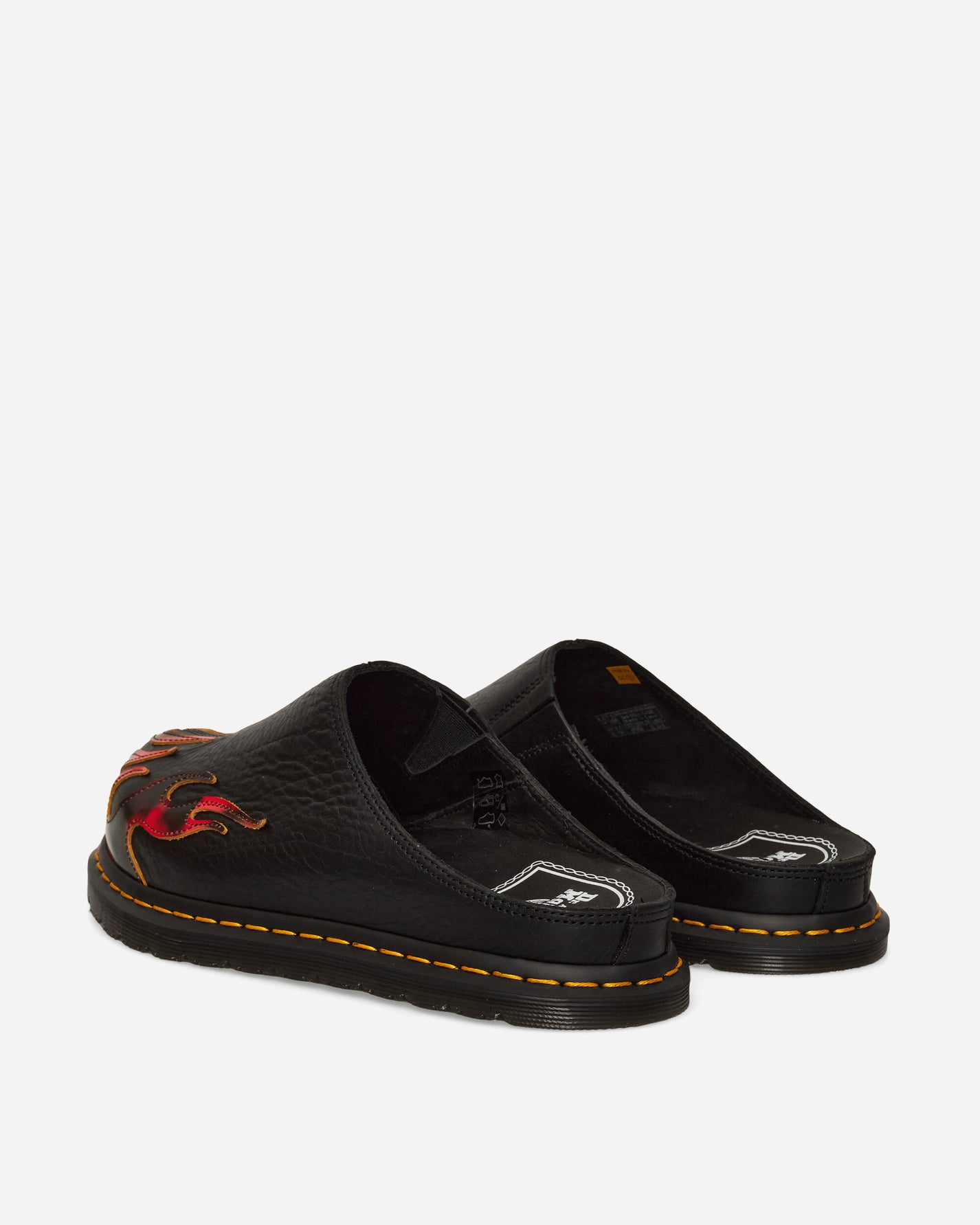 Dr. Martens San Mule Flame Black/Vibrant Red Sandals and Slides Sandals and Mules 41605001