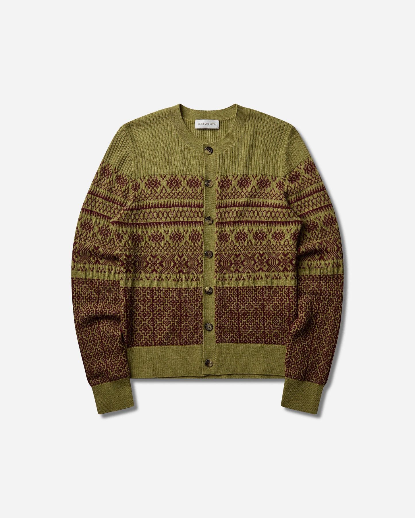 Dries Van Noten Mesa 4746 Mkcardigan Oli Olive Knitwears Cardigans 262-021216-4746 607