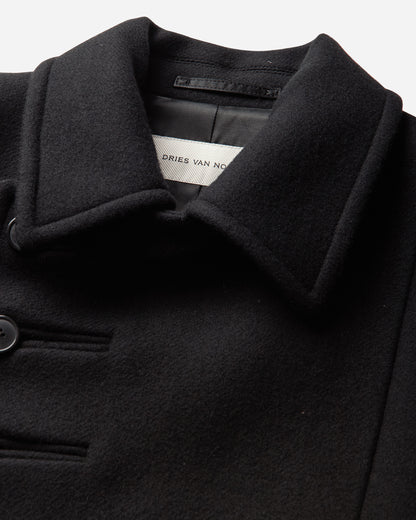 Dries Van Noten Ralen 4216 Mwcoat Black Black Coats and Jackets Coats 262-020210-4216 900