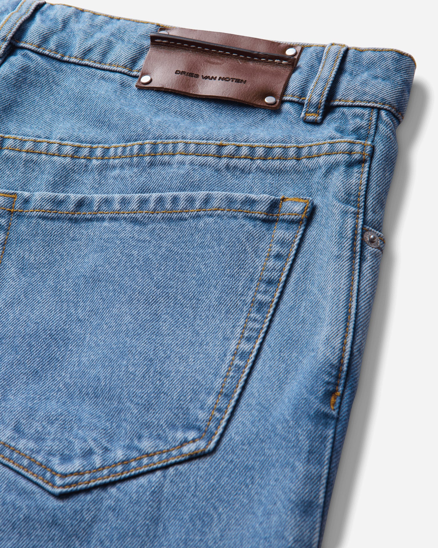 Dries Van Noten Peyter Den 4400 Mwpants Lblu Light Blue Pants Denim 262-020941-4400 514