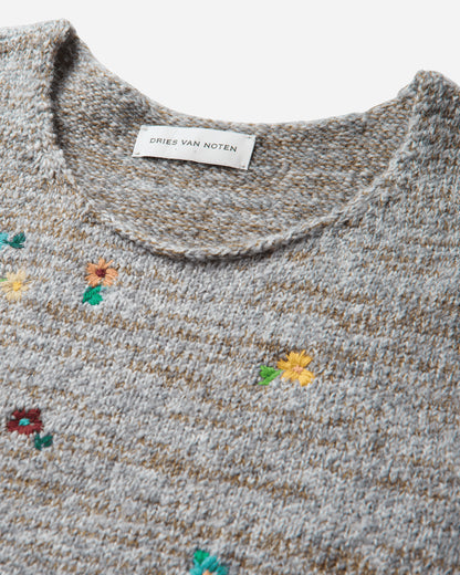 Dries Van Noten Marl 4748 Mksweater Lgry Light Grey Knitwears Gilets 262-021242-4748 800