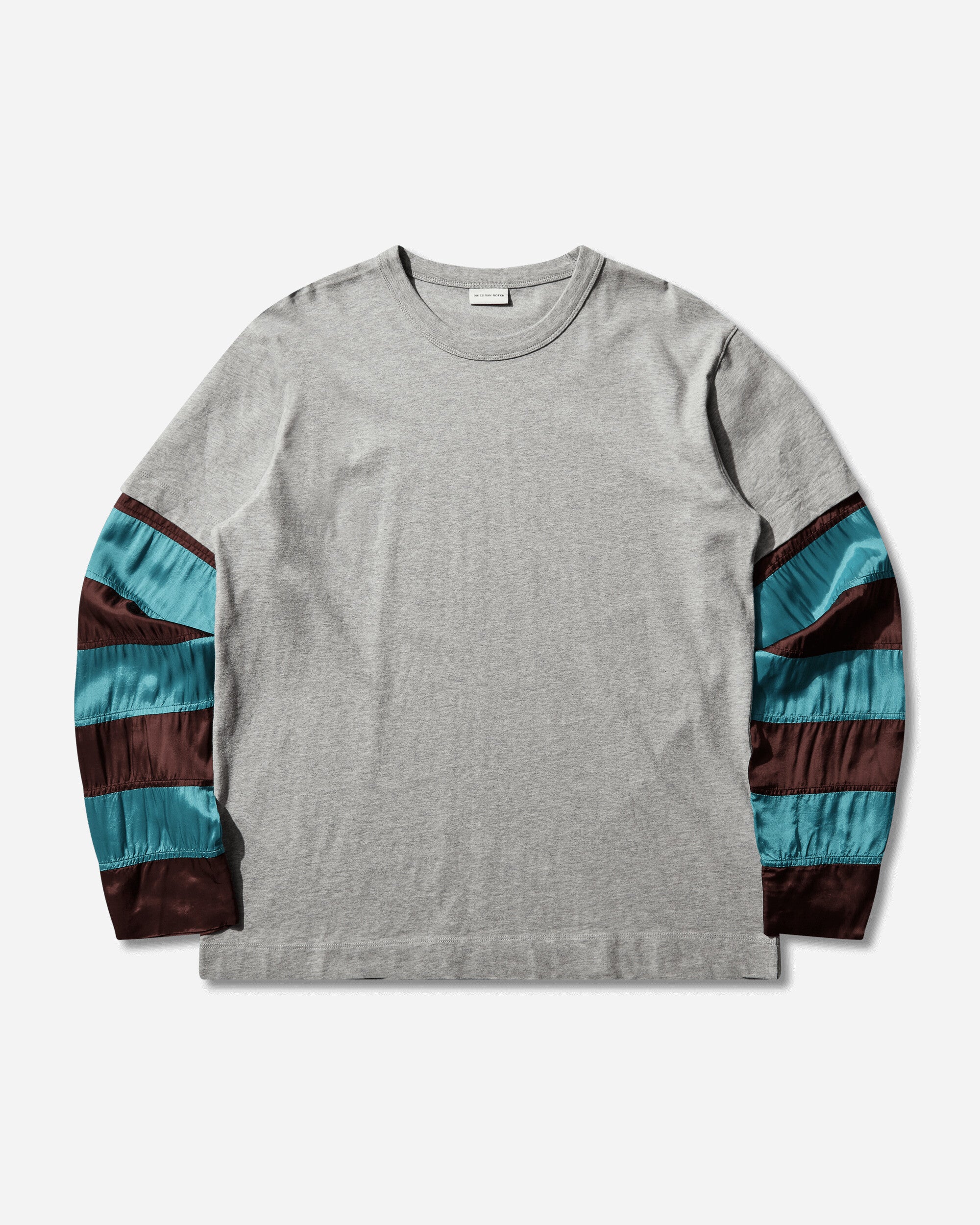 Dries Van Noten Heedar Mklst-Shirt Grey Melange T-Shirts Longsleeve 261-021114-3603 813