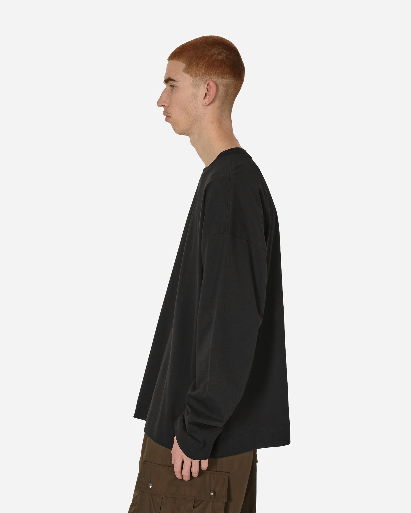 Dries Van Noten Hegland Jersey Black T-Shirts Longsleeve 241-021119-8603 900