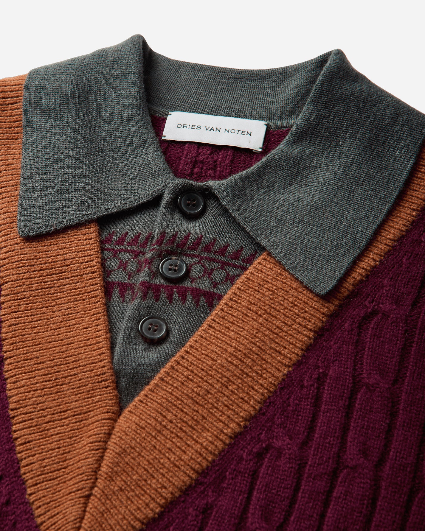 Dries Van Noten Medan 4751 Mksweater Bor Bordeaux Knitwears Sweaters 262-021220-4751 359