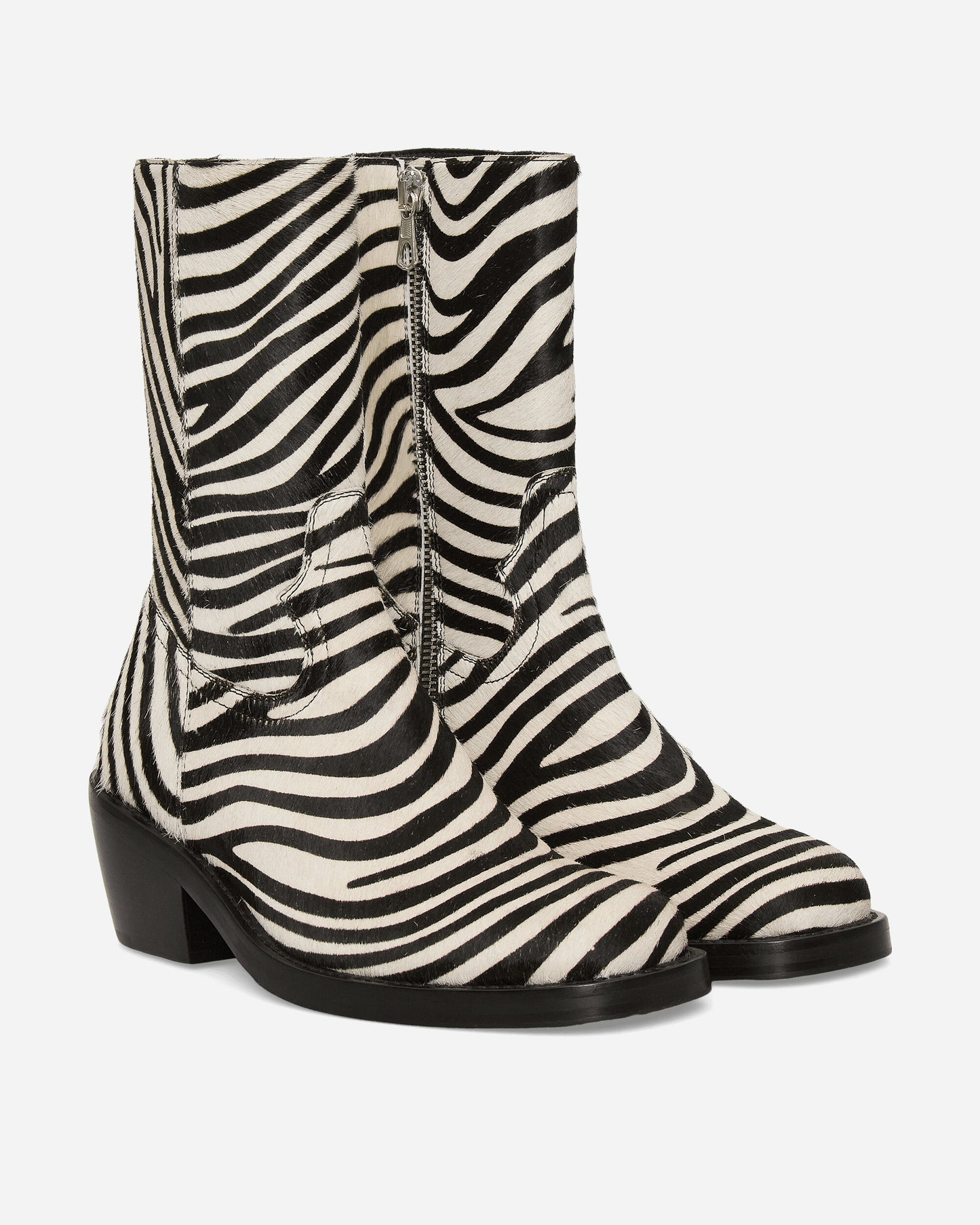 Dries Van Noten Leather Boots Zebra Boots Mid Boot 252-021707-302 900