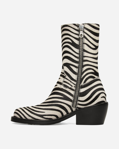 Dries Van Noten Leather Boots Zebra Boots Mid Boot 252-021707-302 900
