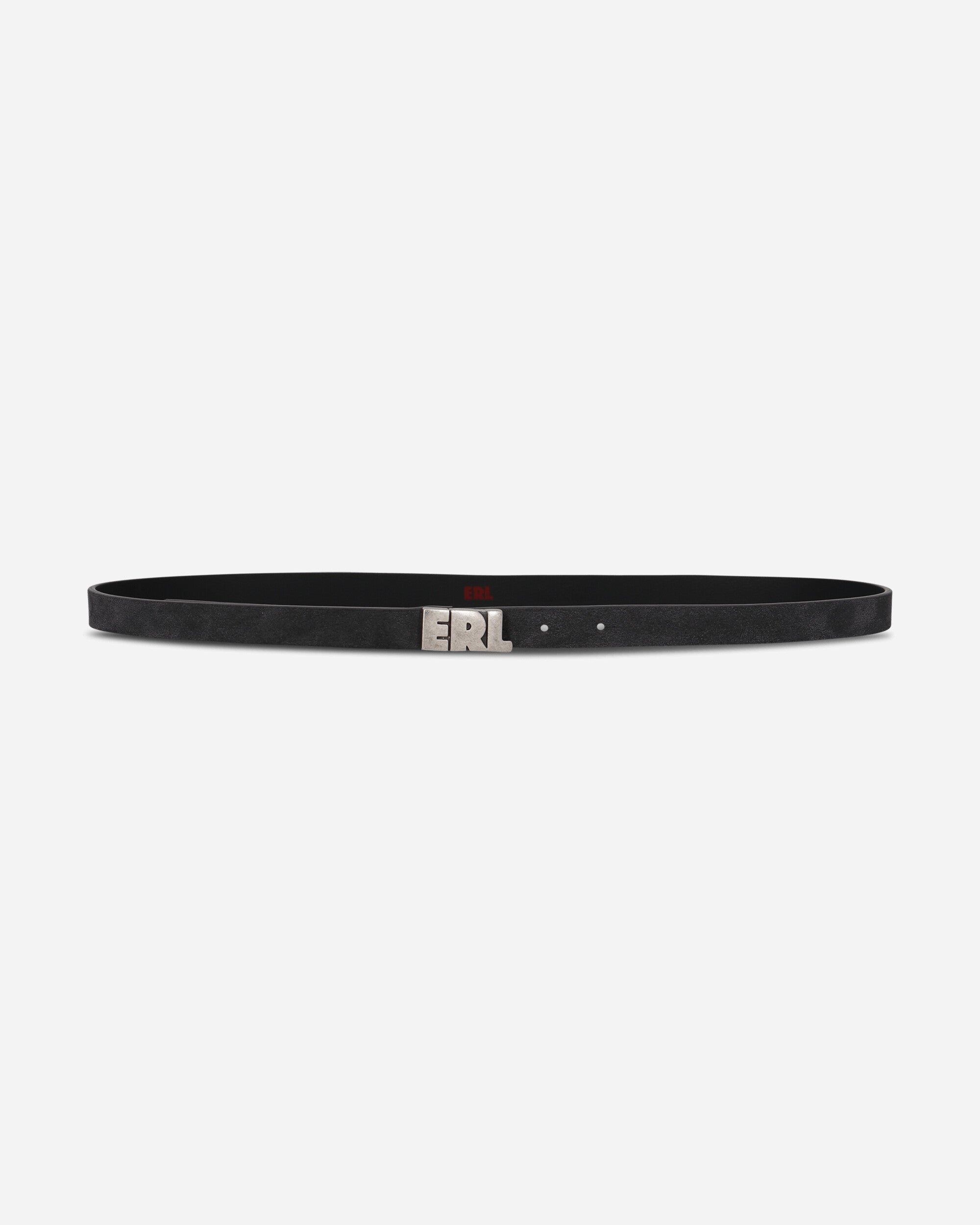 ERL Unisex Erl Suede Skinny Belt Leather Black Belts Belt ERL12K053 3