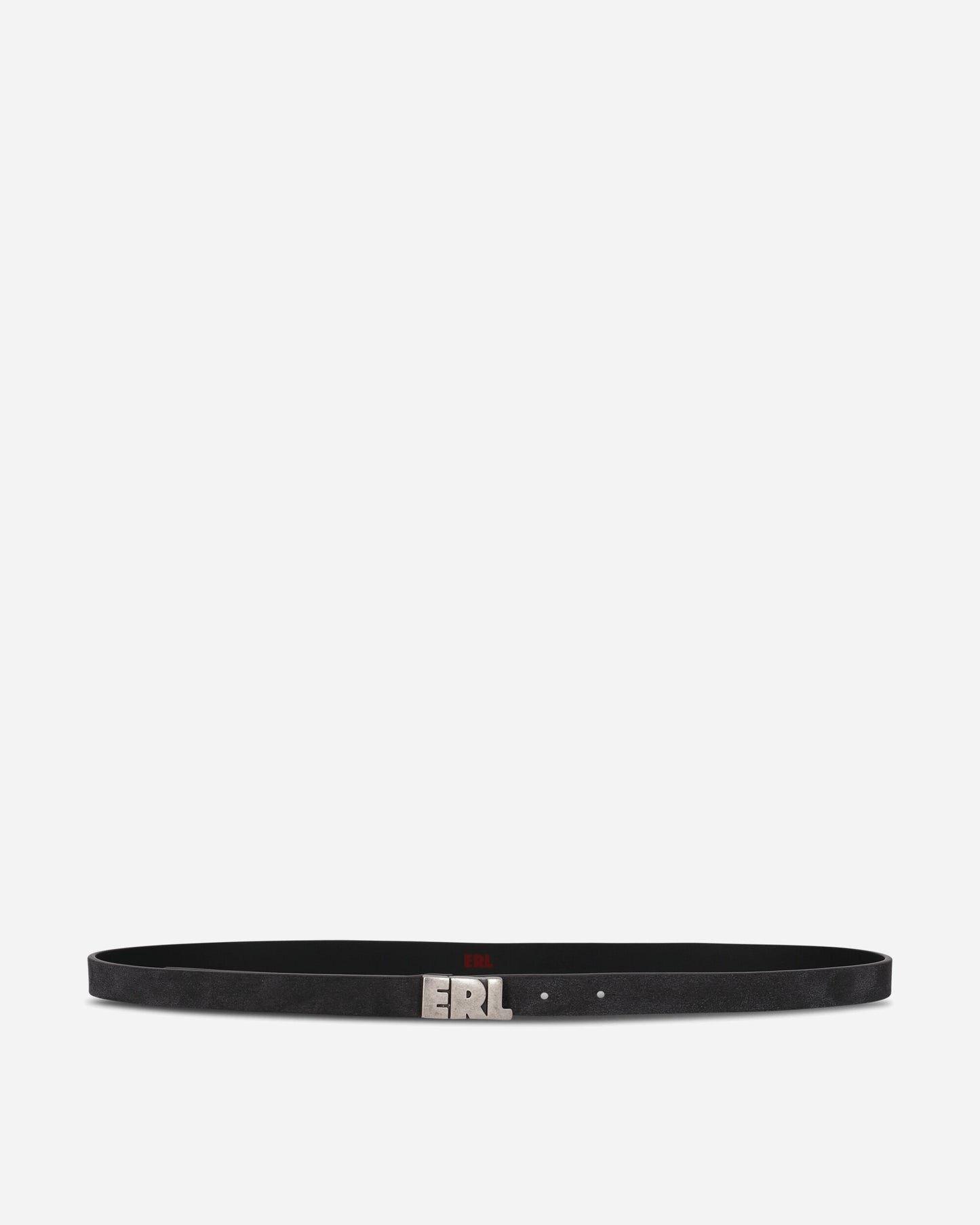 ERL Unisex Erl Suede Skinny Belt Leather Black Belts Belt ERL12K053 3