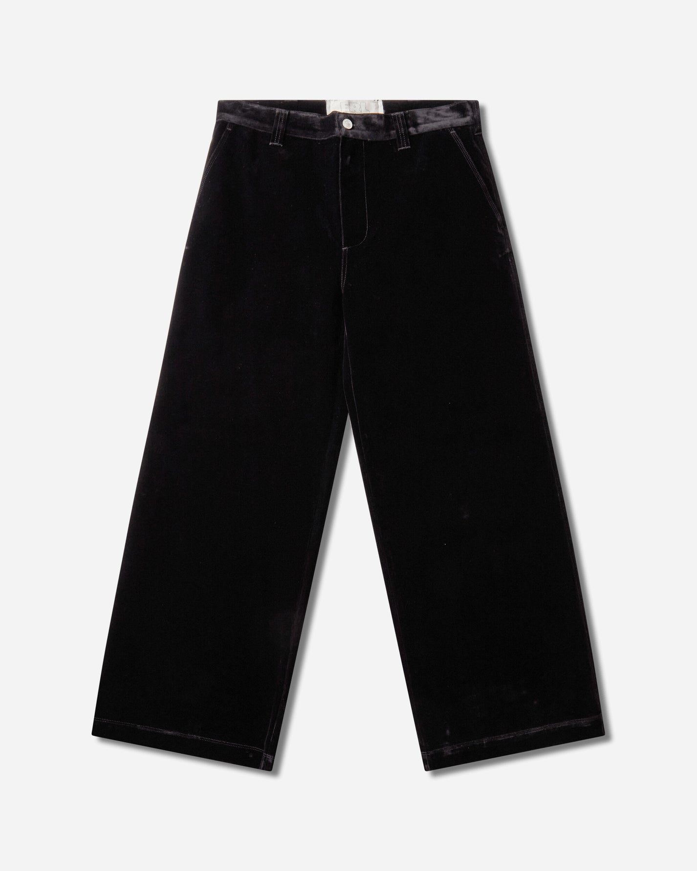 ERL Flocked Denim Chino Pants Woven BLACK Pants Chinos ERL13P016 1