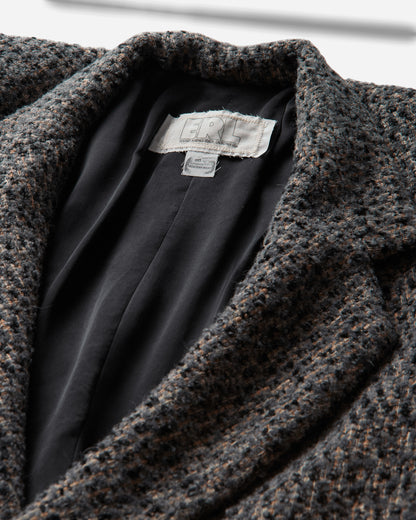 ERL Textured Wool Overcoat Woven GRAY Coats and Jackets Coats ERL13C001 1