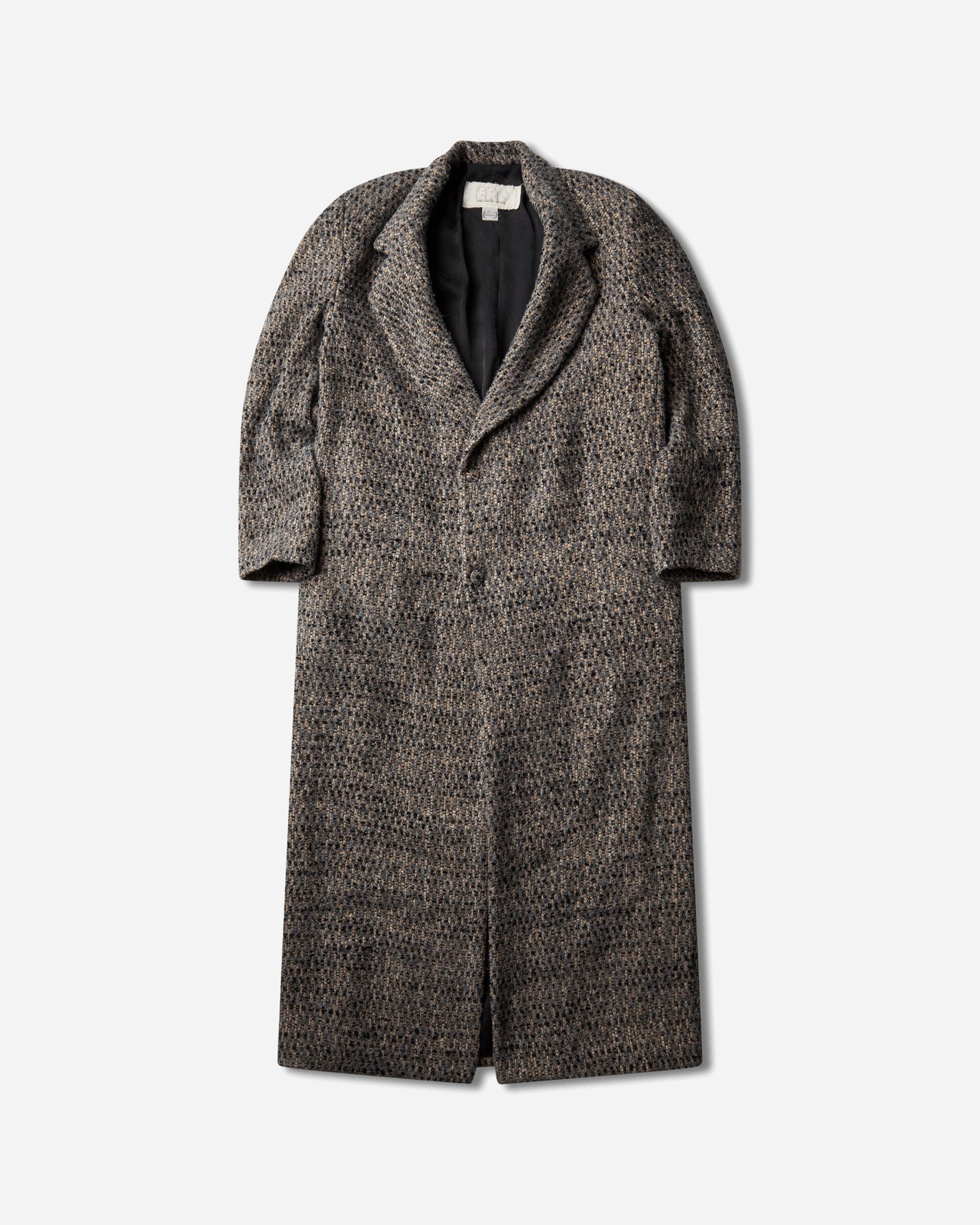 ERL Textured Wool Overcoat Woven GRAY Coats and Jackets Coats ERL13C001 1
