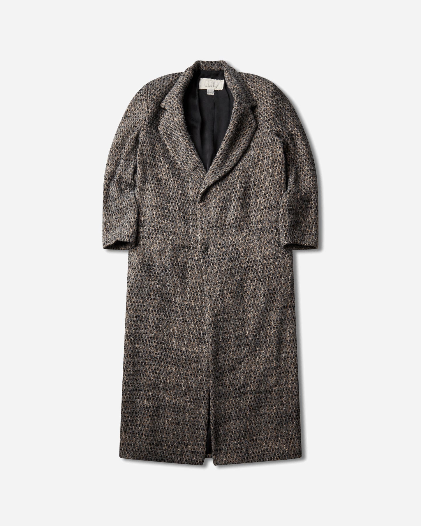 ERL Textured Wool Overcoat Woven GRAY Coats and Jackets Coats ERL13C001 1