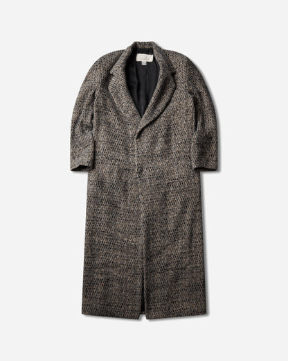 ERL Textured Wool Overcoat Woven GRAY Coats and Jackets Coats ERL13C001 1