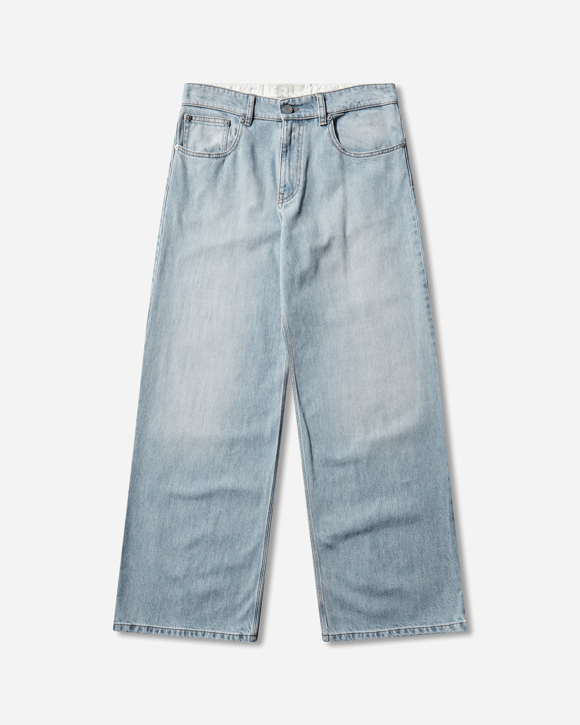 ERL Unisex Blue Jeans Woven Blue Pants Denim ERL12P001 1