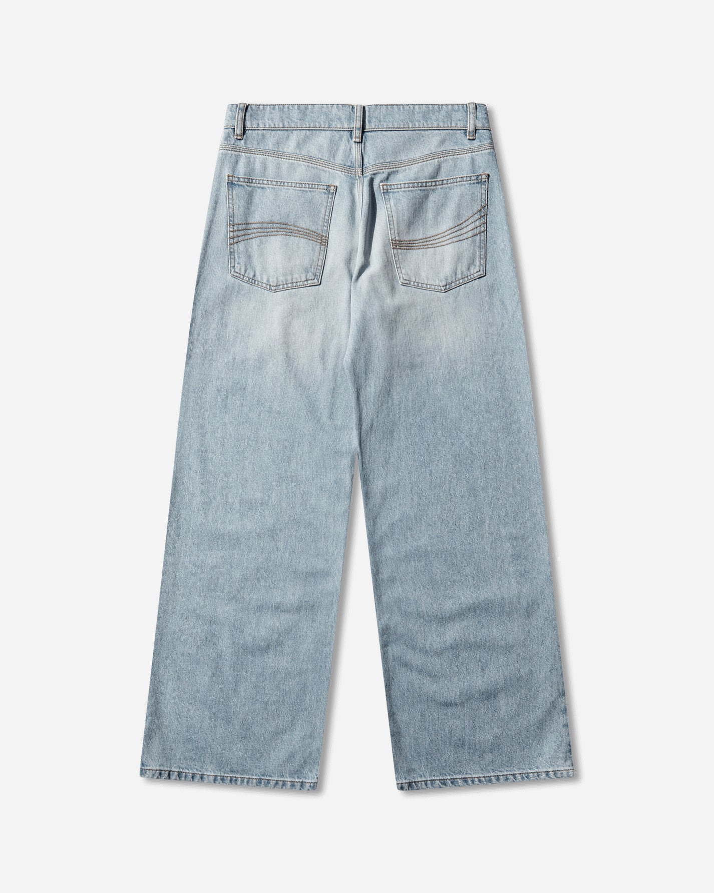 ERL Unisex Blue Jeans Woven Blue Pants Denim ERL12P001 1