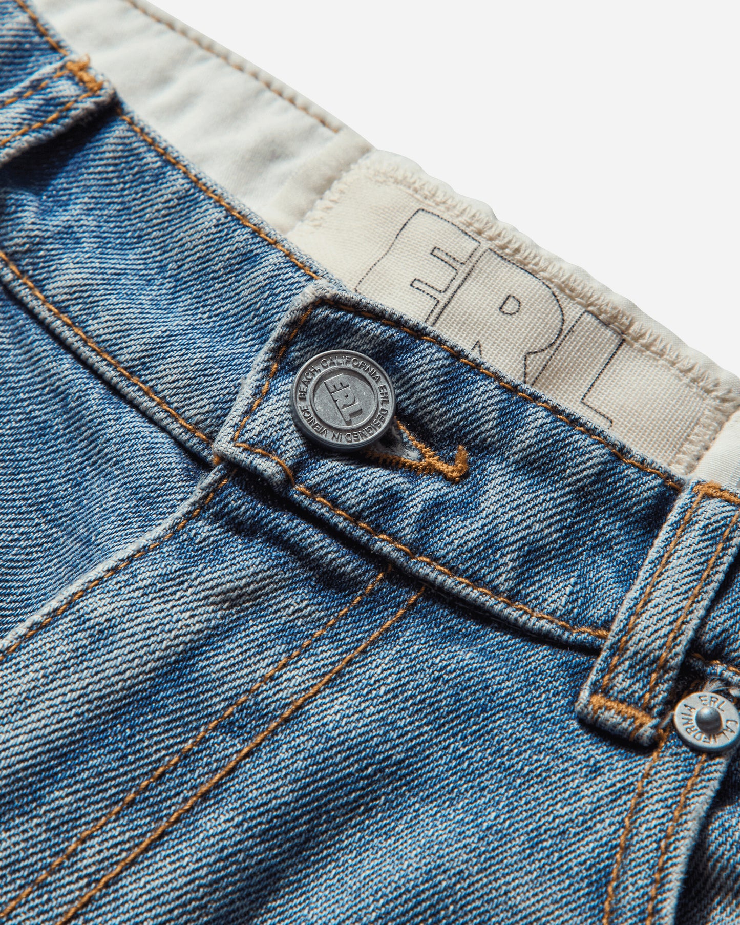 ERL Unisex Breakwater Wash Denim Jeans Woven Couleur 1 Pants Denim ERL11P003 1