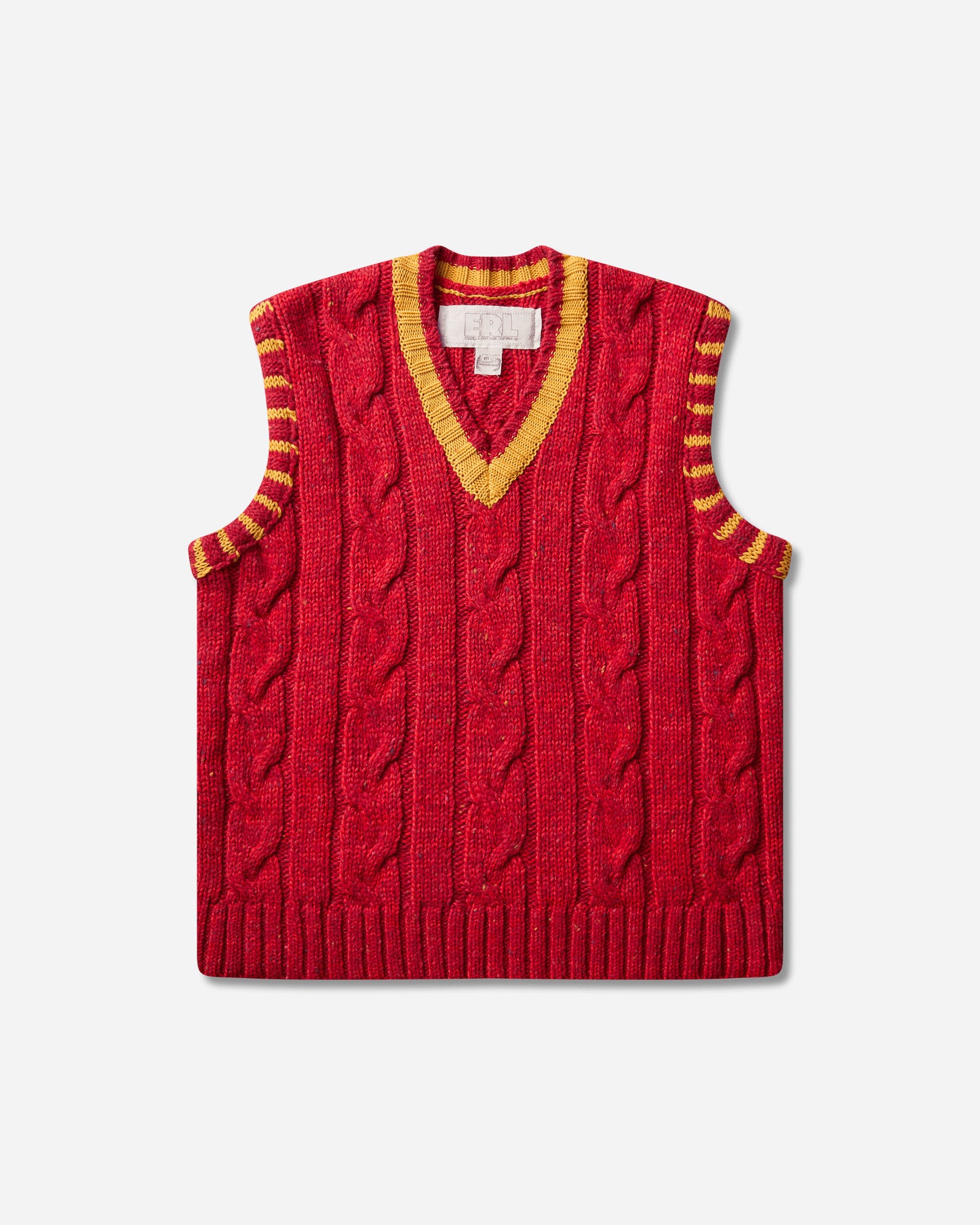 ERL Cable Knit Vest Knit RED Knitwears Gilets ERL13N013 1