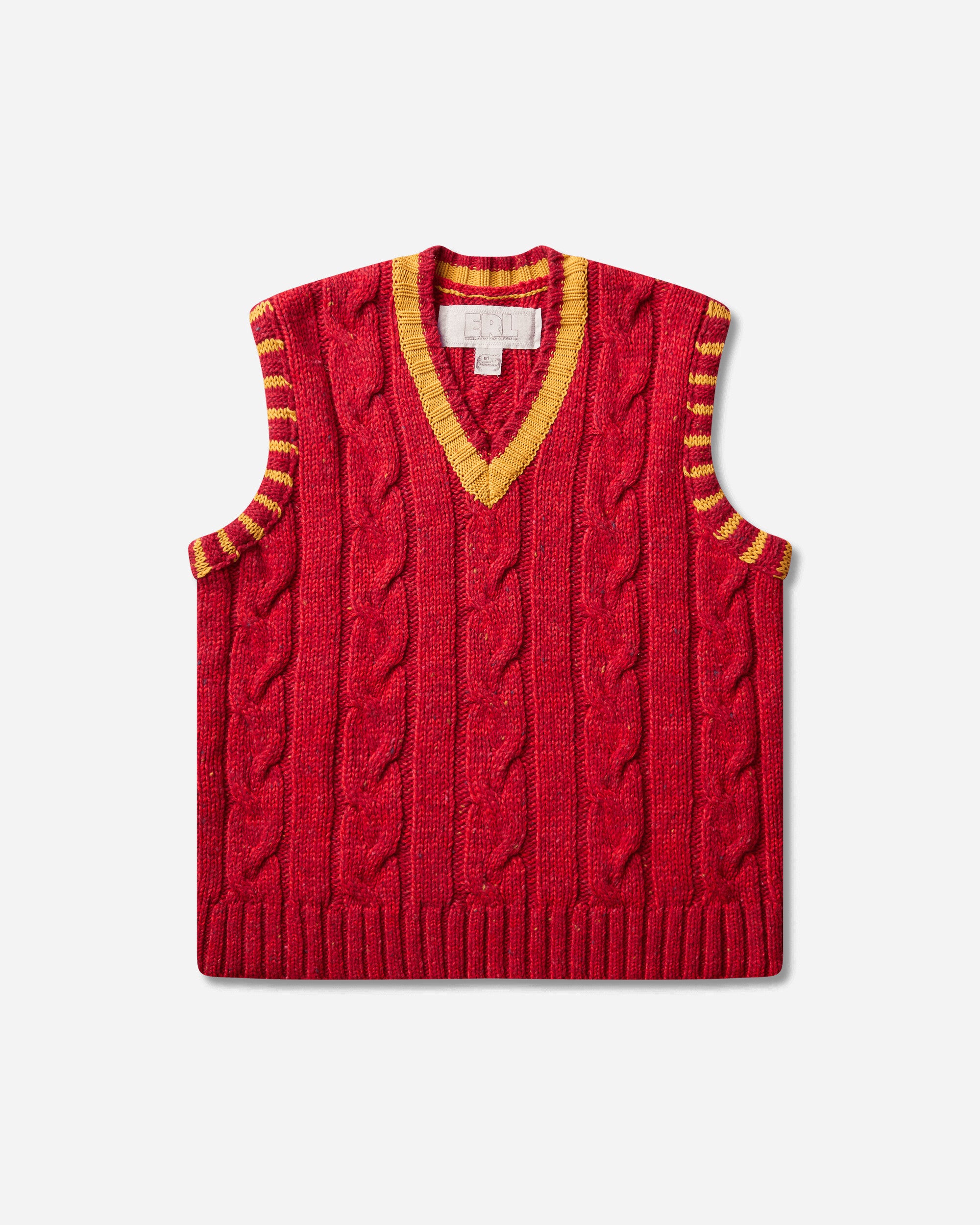ERL Cable Knit Vest Knit RED Knitwears Gilets ERL13N013 1