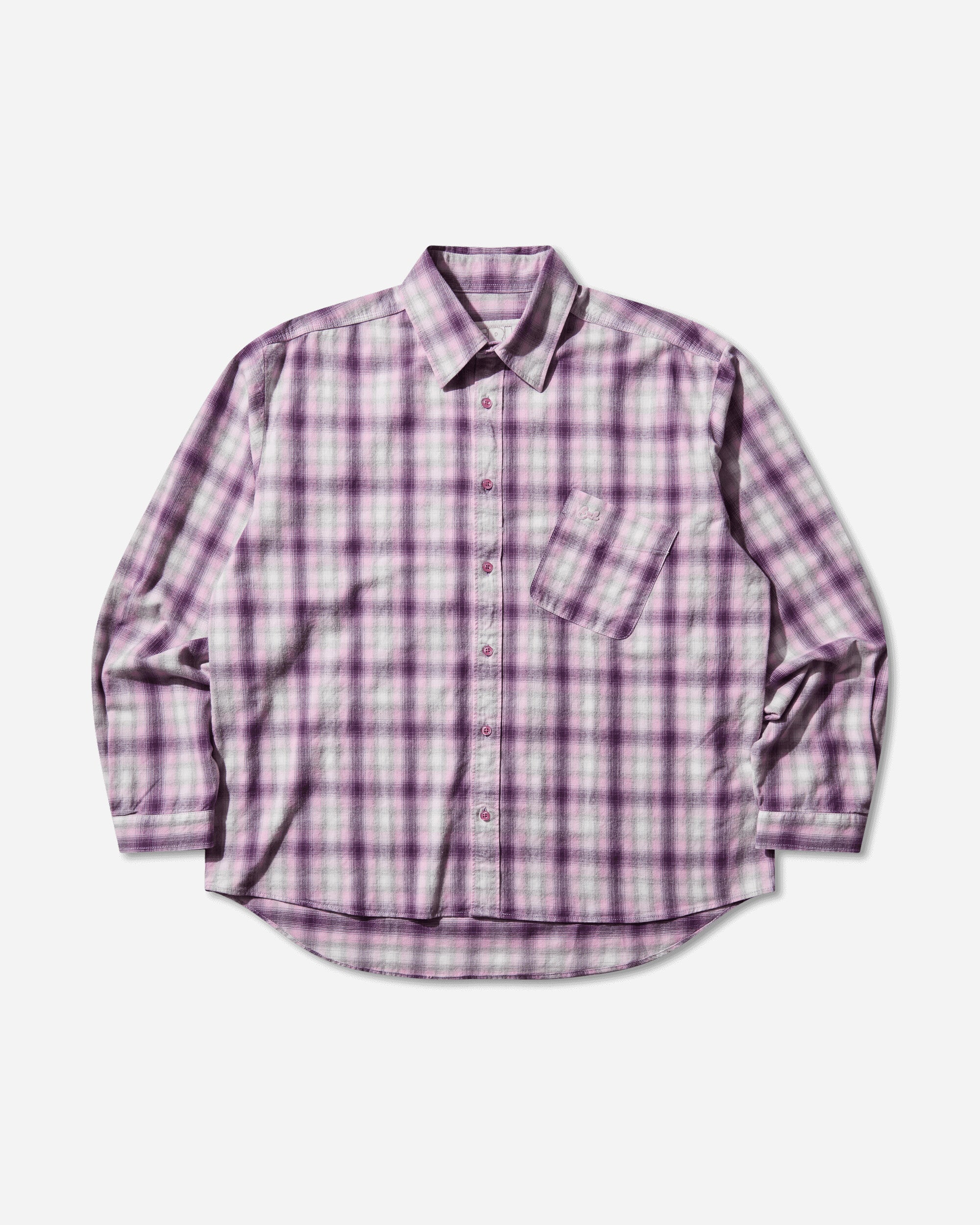 ERL Unisex Purple Plaid Overshirt Woven Couleur 1 Shirts Overshirt ERL11B003 1