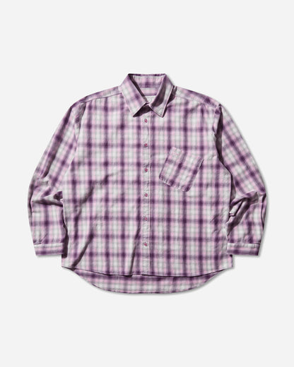 ERL Unisex Purple Plaid Overshirt Woven Couleur 1 Shirts Overshirt ERL11B003 1