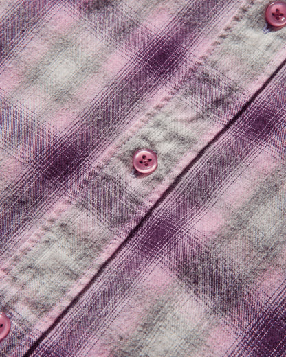 ERL Unisex Purple Plaid Overshirt Woven Couleur 1 Shirts Overshirt ERL11B003 1