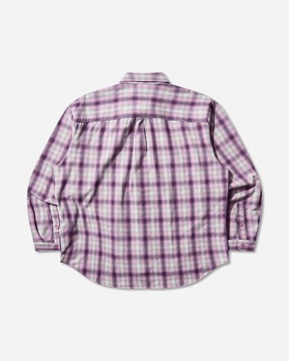 ERL Unisex Purple Plaid Overshirt Woven Couleur 1 Shirts Overshirt ERL11B003 1
