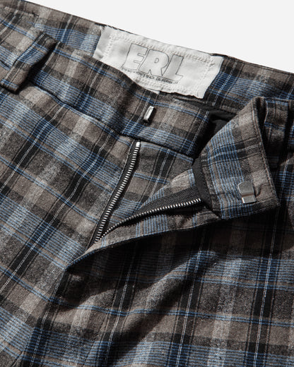 ERL Unisex Check Shorts Woven Grey Check Shorts Short ERL12P019 1