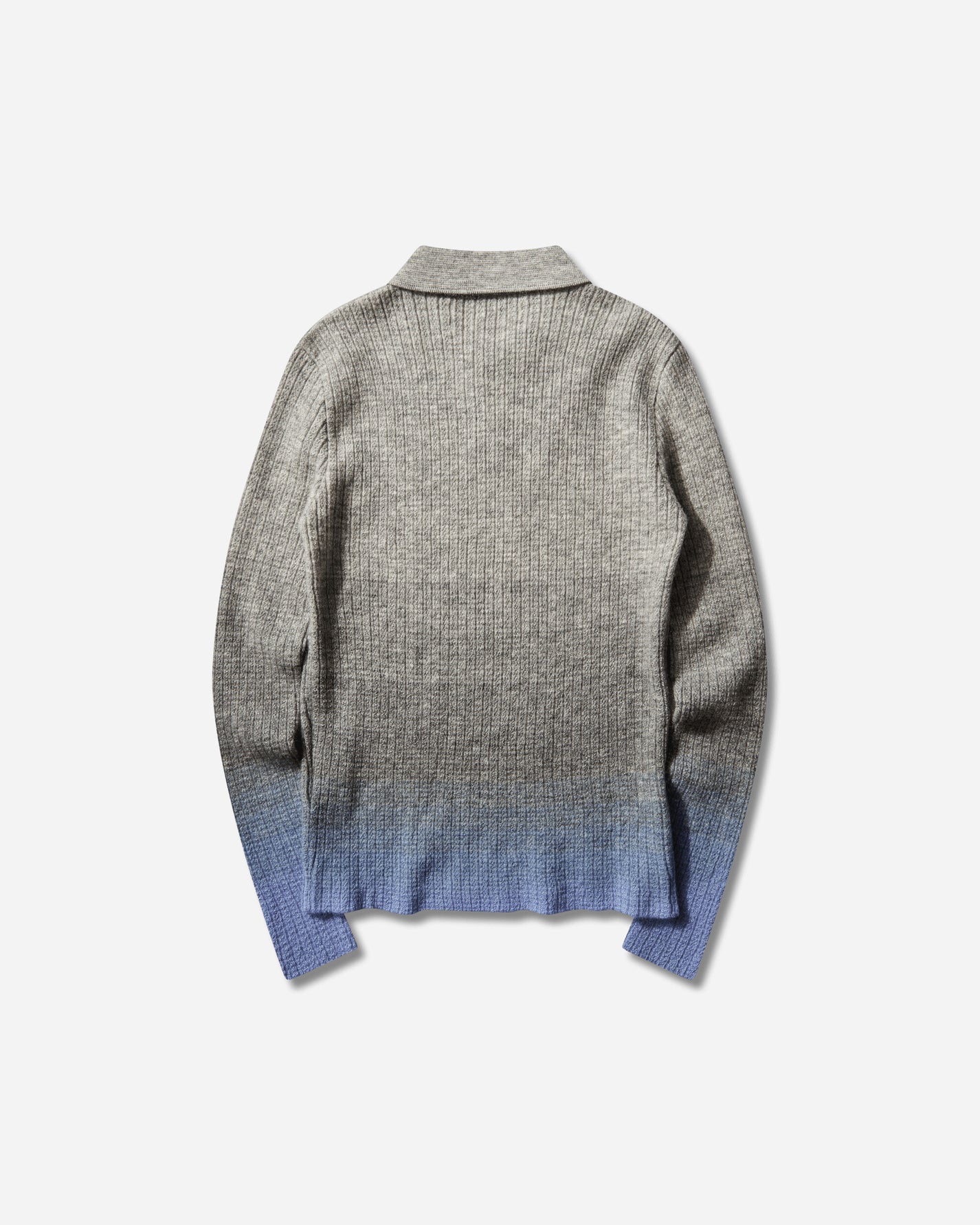 ERL Unisex Thin Gradient Polo Knit Grey Blue Knitwears Sweaters ERL12N015 1