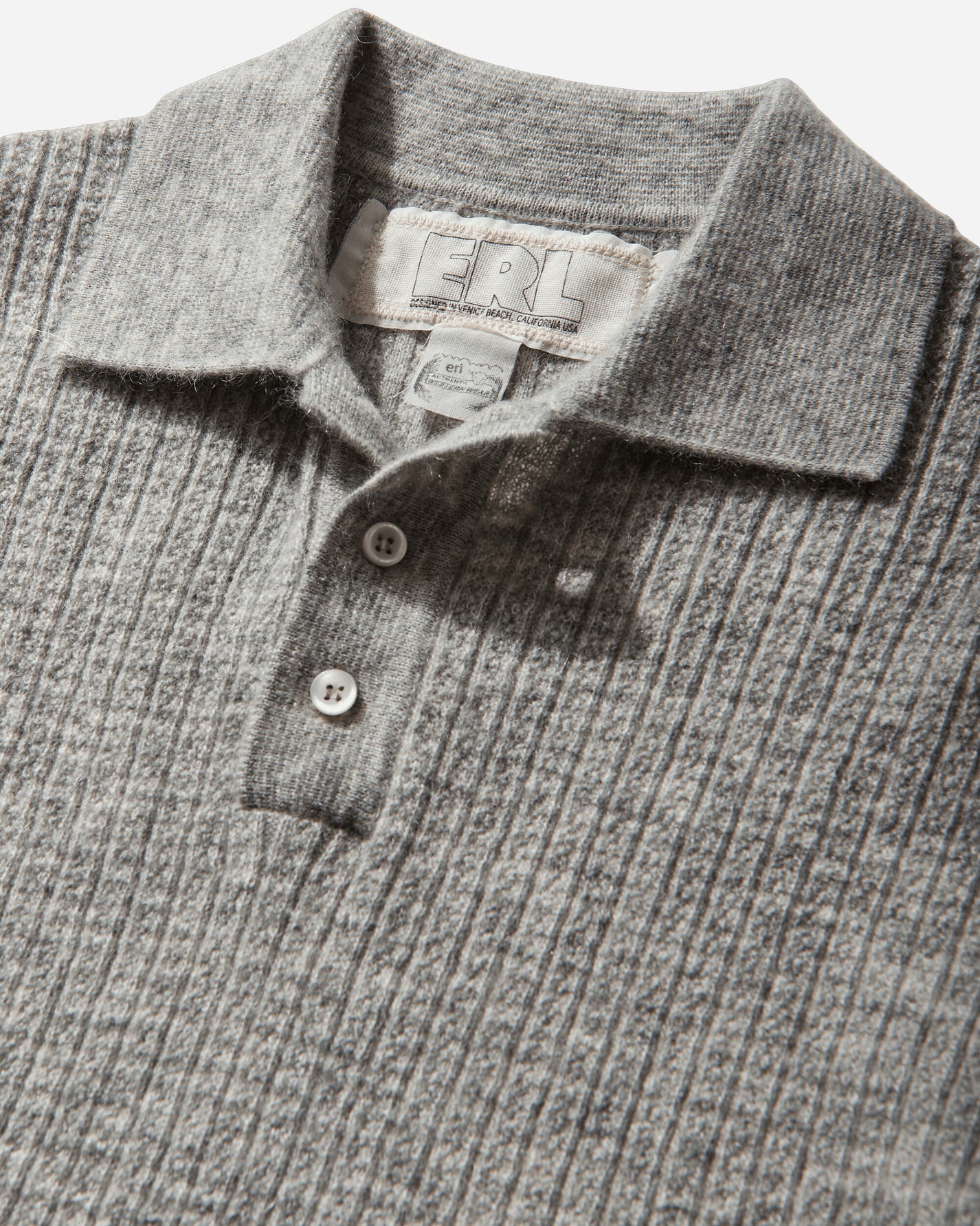 ERL Unisex Thin Gradient Polo Knit Grey Blue Knitwears Sweaters ERL12N015 1
