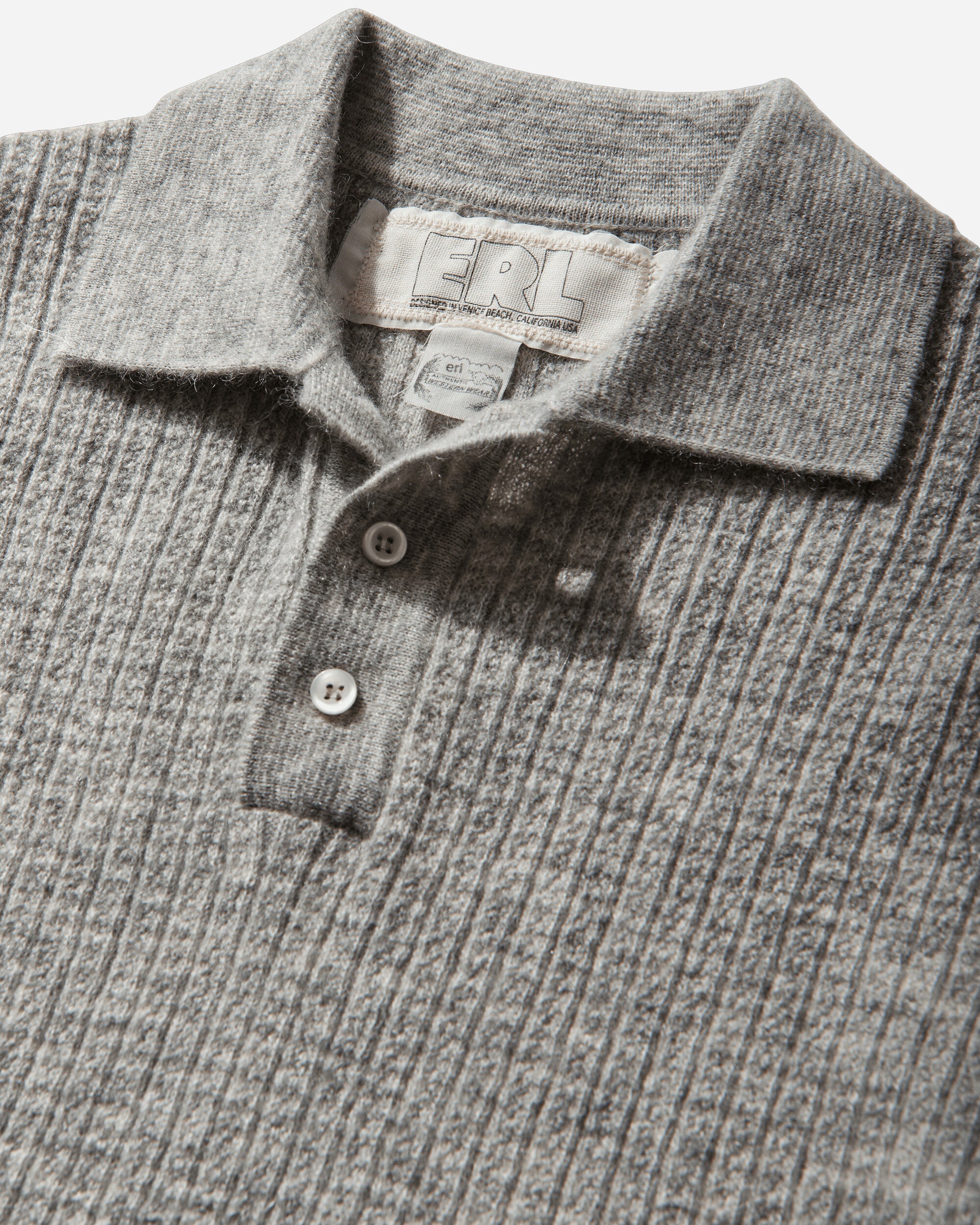 ERL Unisex Thin Gradient Polo Knit Grey Blue Knitwears Sweaters ERL12N015 1