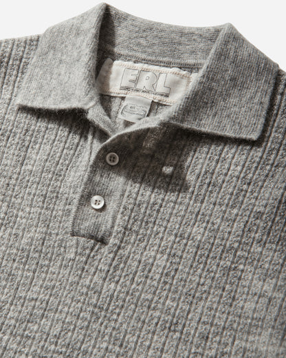 ERL Unisex Thin Gradient Polo Knit Grey Blue Knitwears Sweaters ERL12N015 1