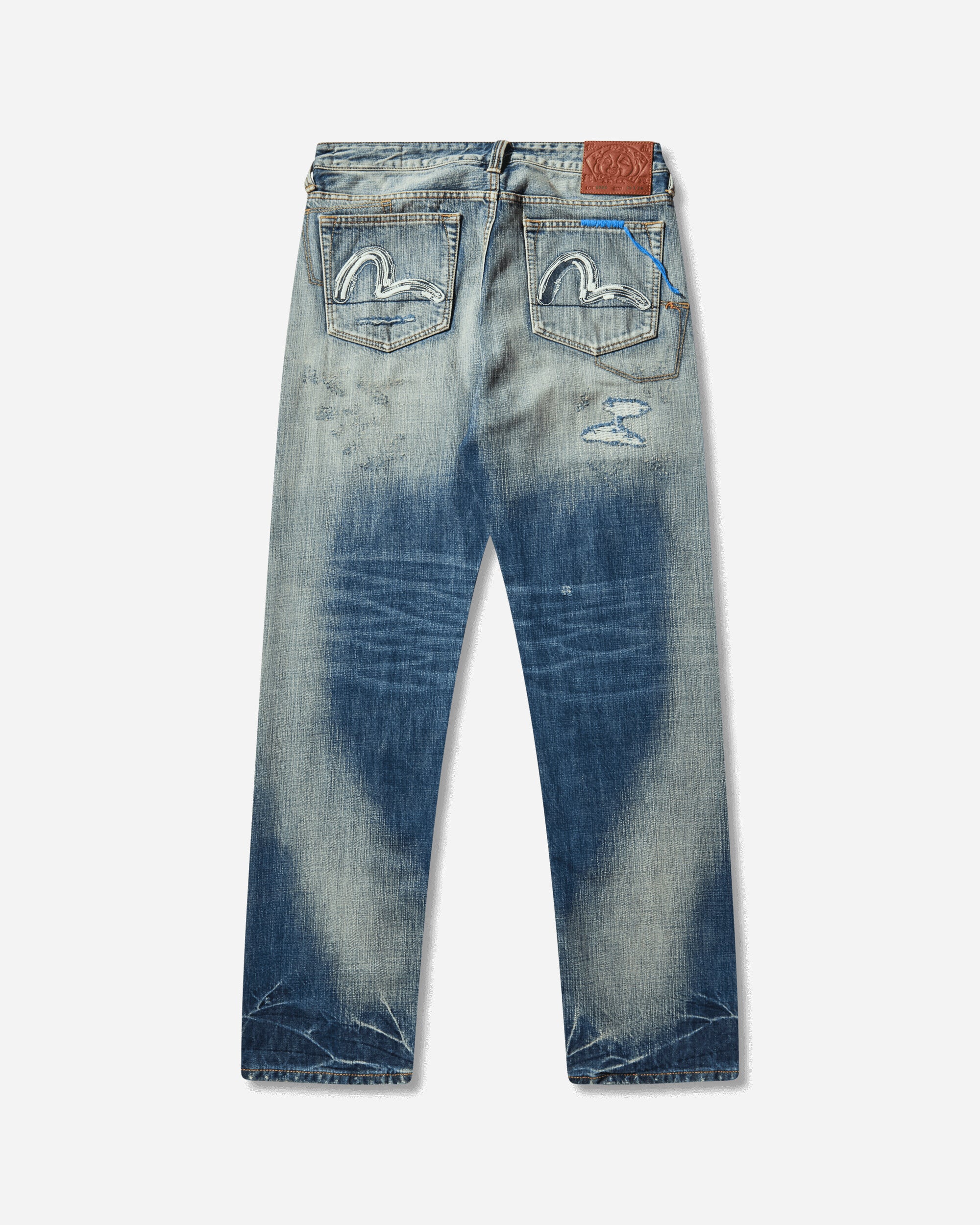 Evisu Ht, 7-Pocked Washed Jeans W/ Emb. Seagull Indigo Pants Denim 2EAHTM5JE1050 INDIGO