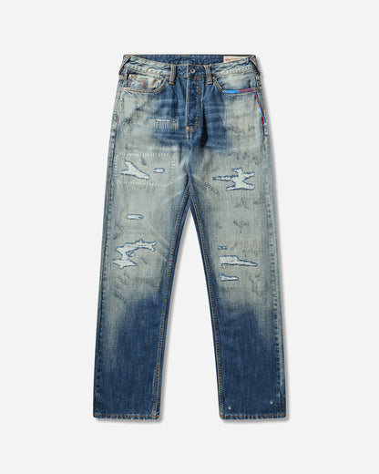 Evisu Ht, 7-Pocked Washed Jeans W/ Emb. Seagull Indigo Pants Denim 2EAHTM5JE1050 INDIGO