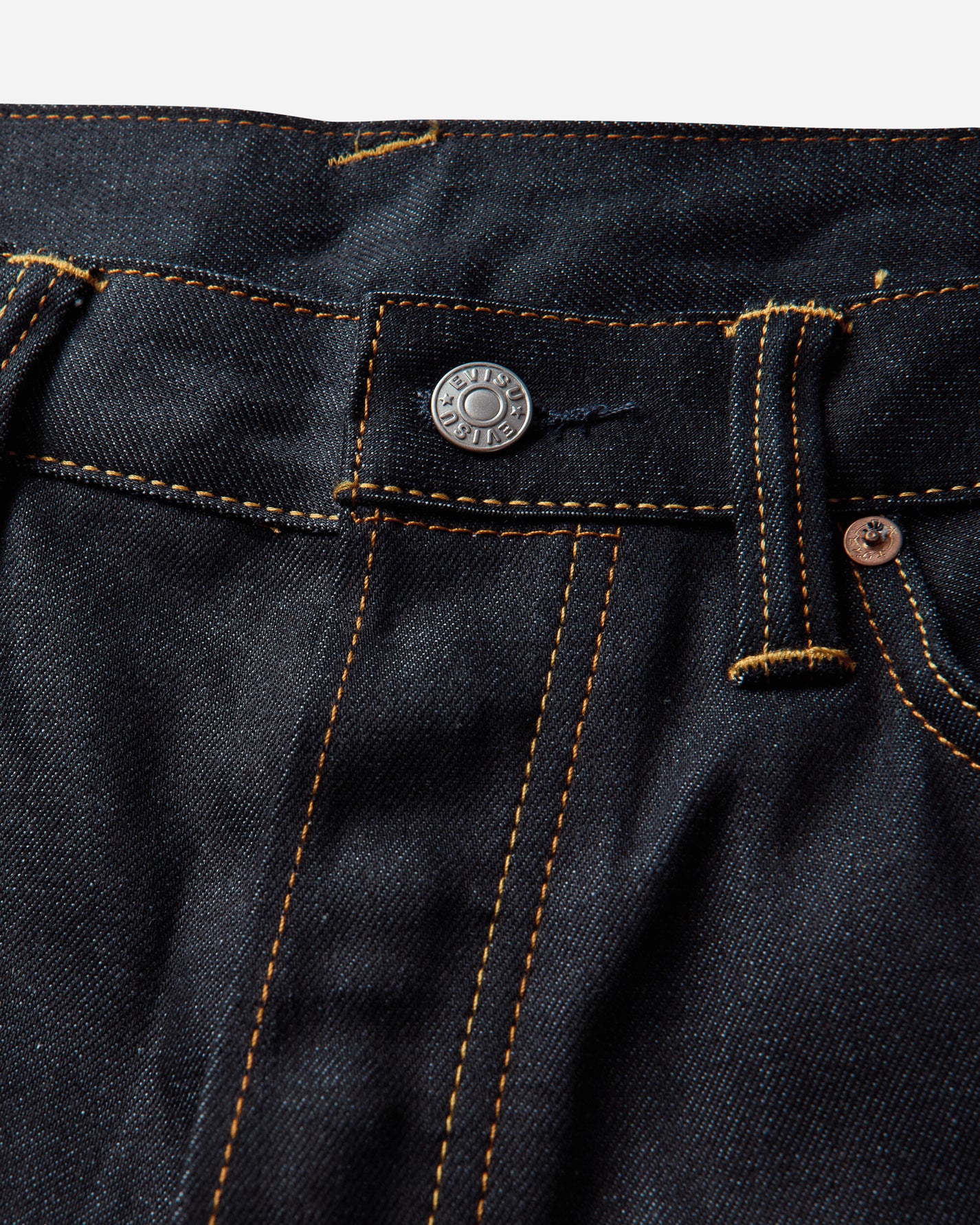 Evisu Ht 2000 Daicock Printed Jeans  White Raw Indigo Pants Denim 2ESHTM2JE9100 INDX