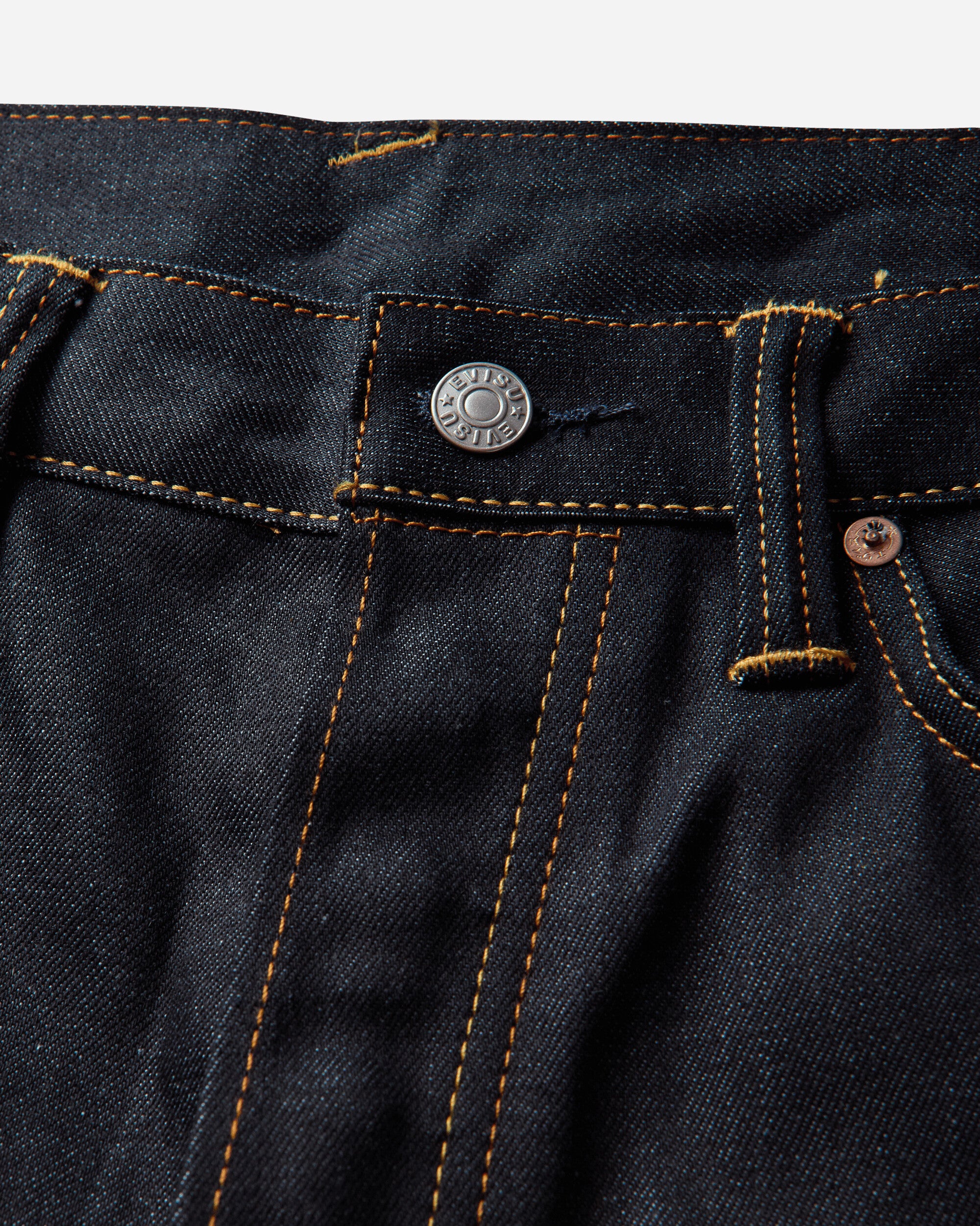 Evisu Ht 2000 Daicock Printed Jeans  White Raw Indigo Pants Denim 2ESHTM2JE9100 INDX