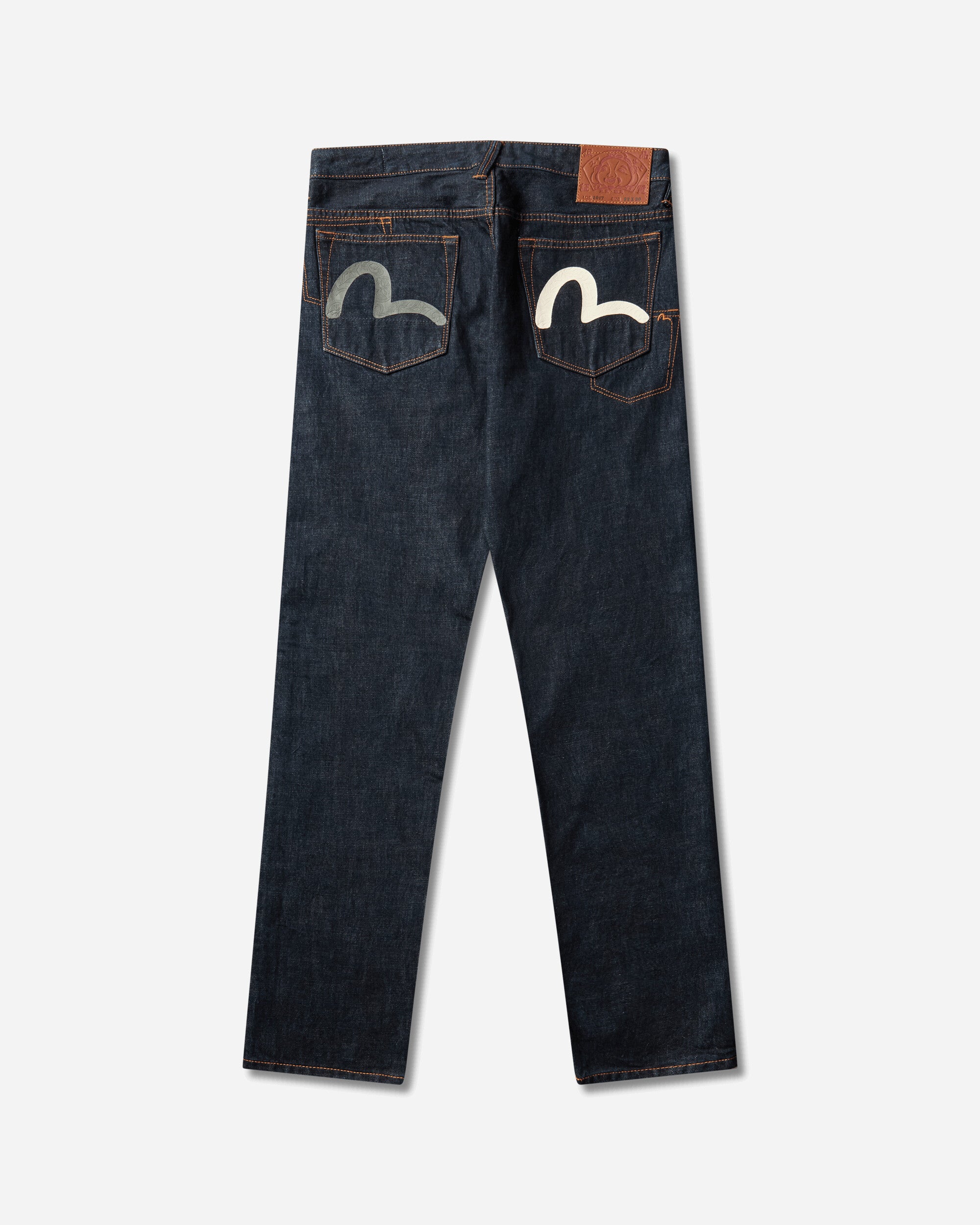 Evisu Ht Seagull Printed Pocket Selvedge Jeans Raw Indigo Pants Denim 2EAHTM6JE1001 INDX
