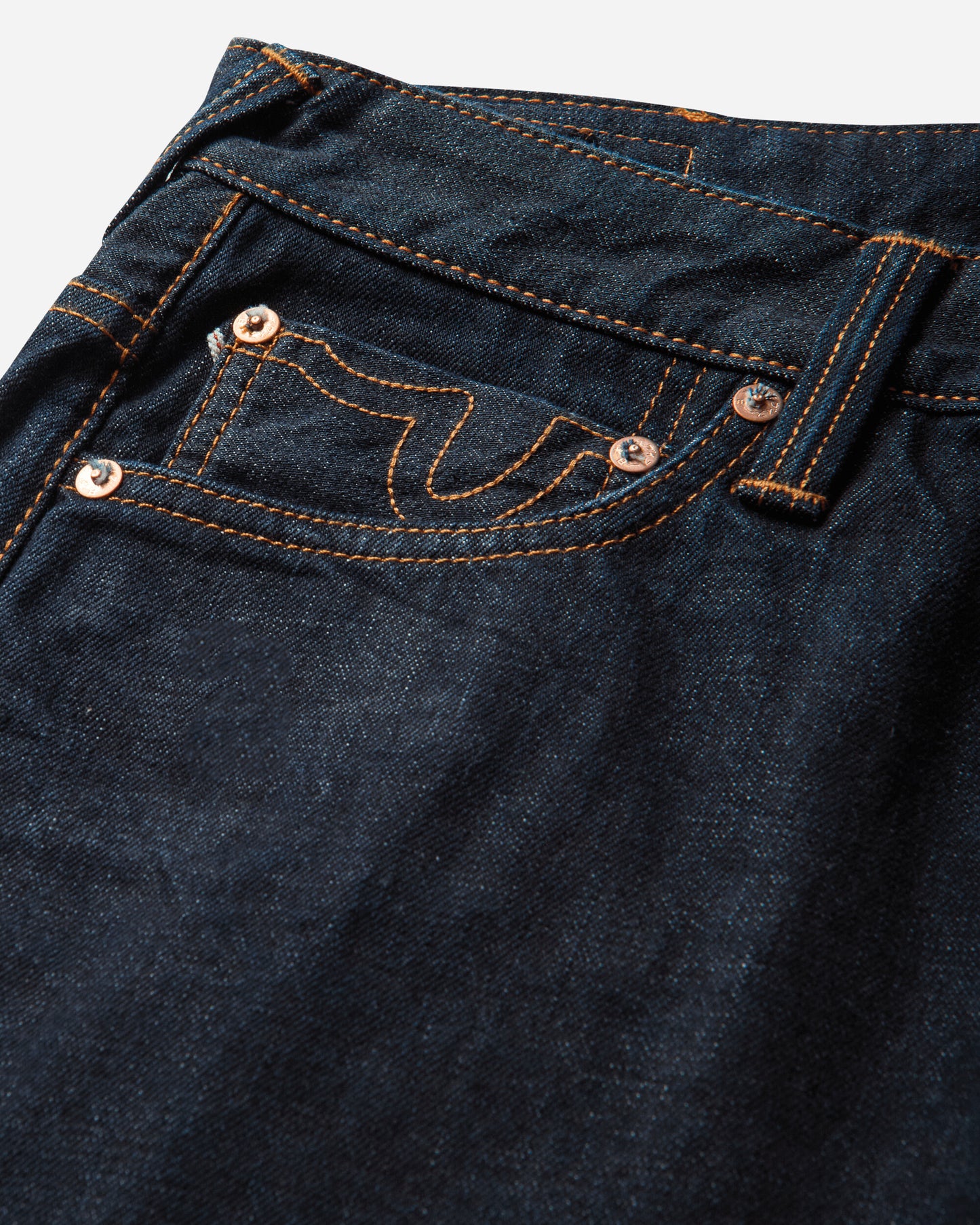 Evisu Ht Seagull Printed Pocket Selvedge Jeans Raw Indigo Pants Denim 2EAHTM6JE1001 INDX