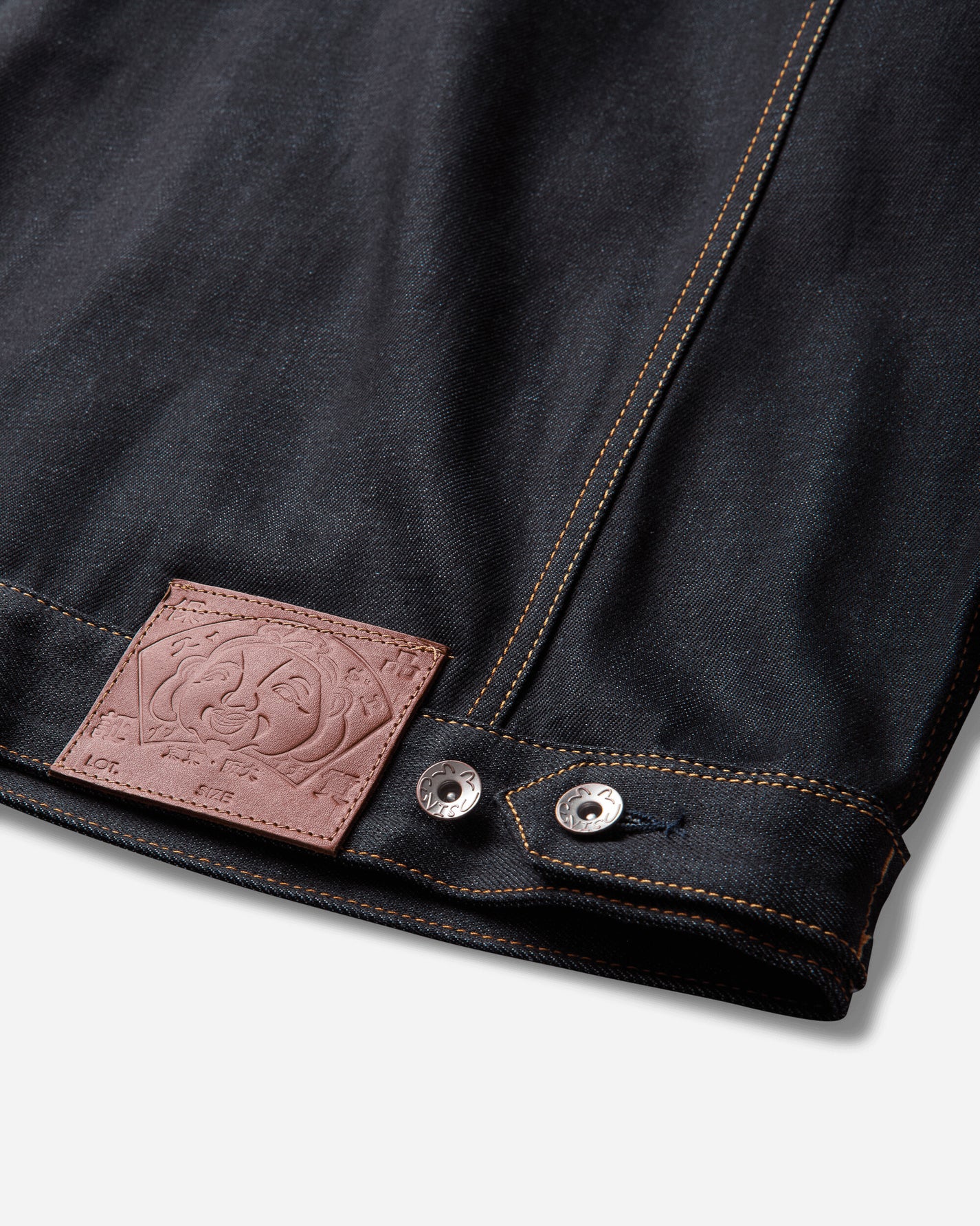 Evisu Ht Ecru Seagull Printed Denim Jacket Raw Indigo Coats and Jackets Denim Jackets 2ESHTM5DJ1241 INDX