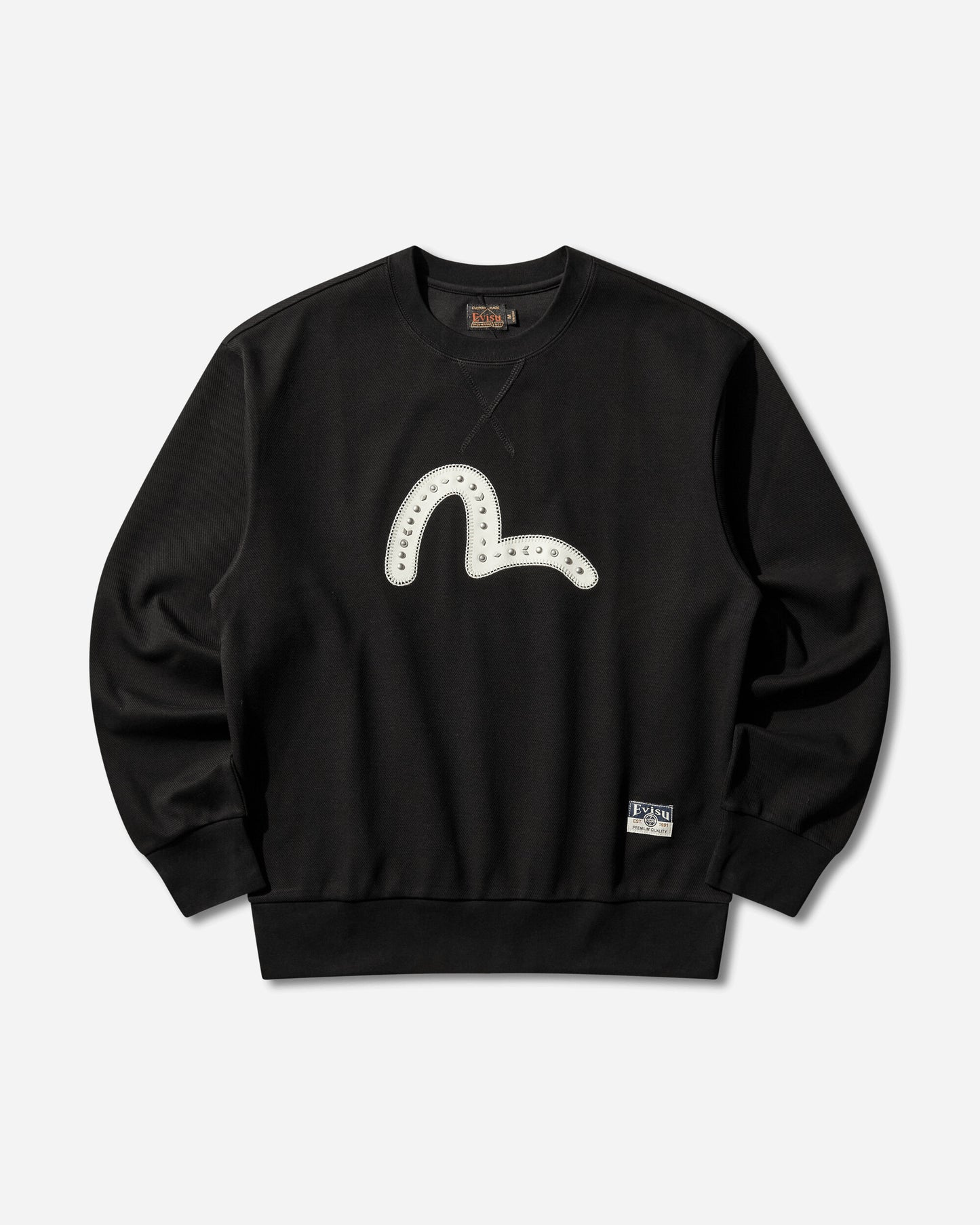 Evisu Ht Seagull Emb Sweatshirt Black Sweatshirts Fleece 2ESHTM6SW1064 BLKX