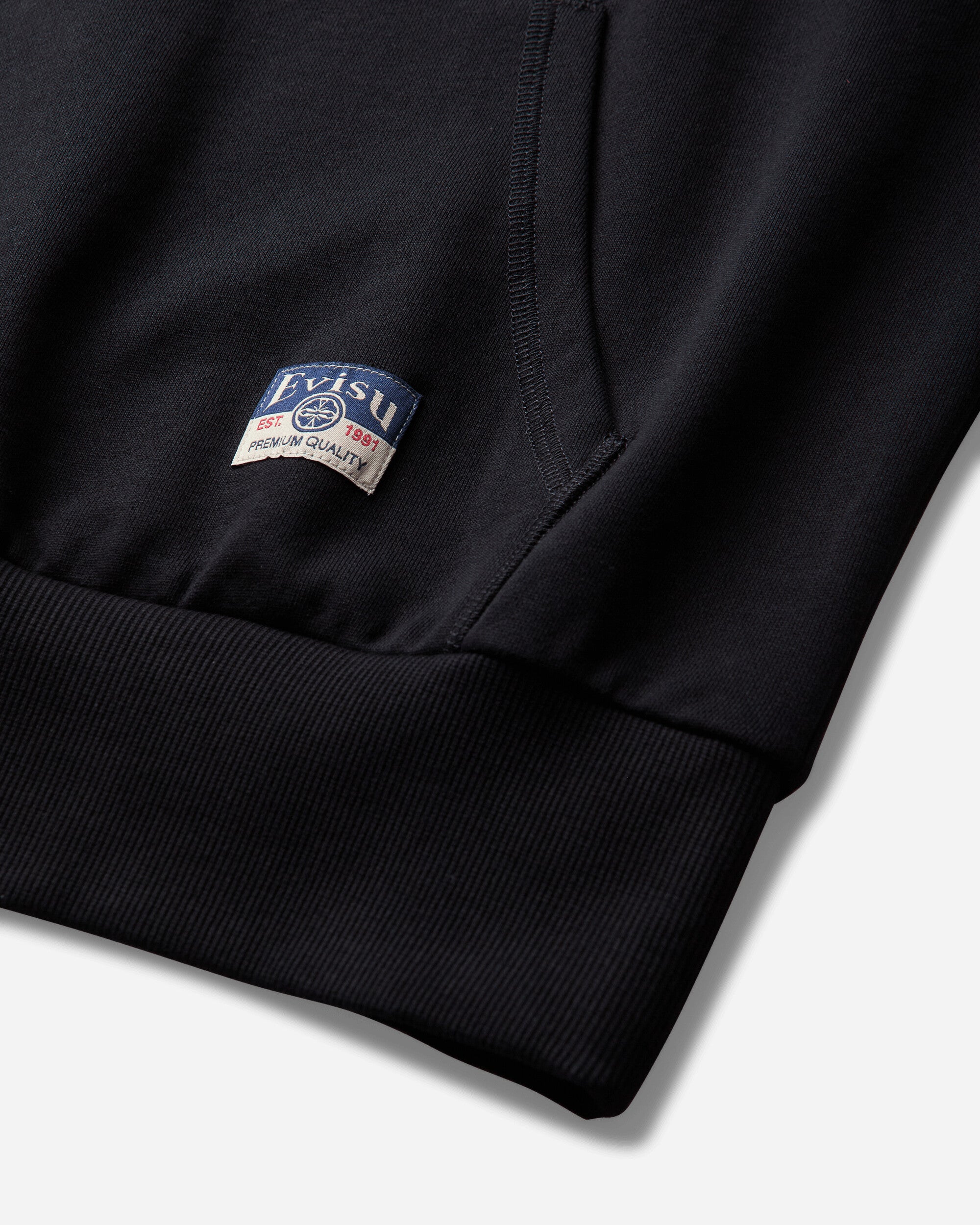 Evisu Ht Seaguall Printed Hoodie Black Sweatshirts Hoodies 2EAHTM5SW1252 BLKX