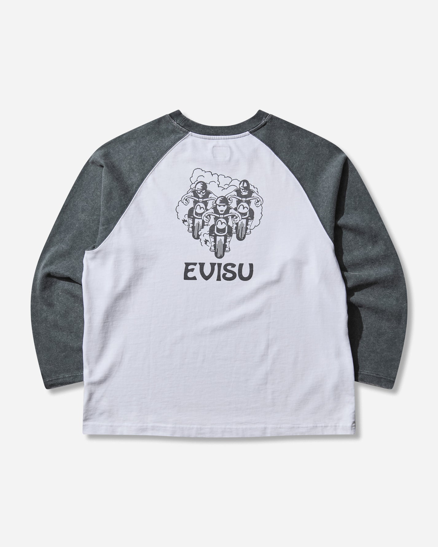 Evisu Evisu Gang Long Sleeves Tee White T-Shirts Longsleeve 2EAEJM5TL6032 NAVY